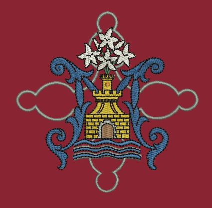 Ibiza Town Embroidery Design
