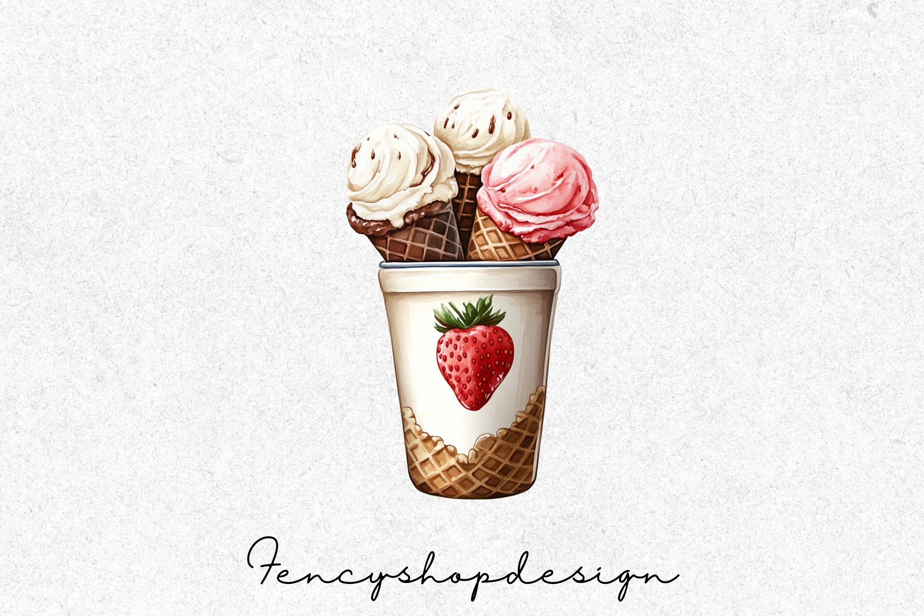 Ice Cream Milkshake Clipart Bundle - Image 3