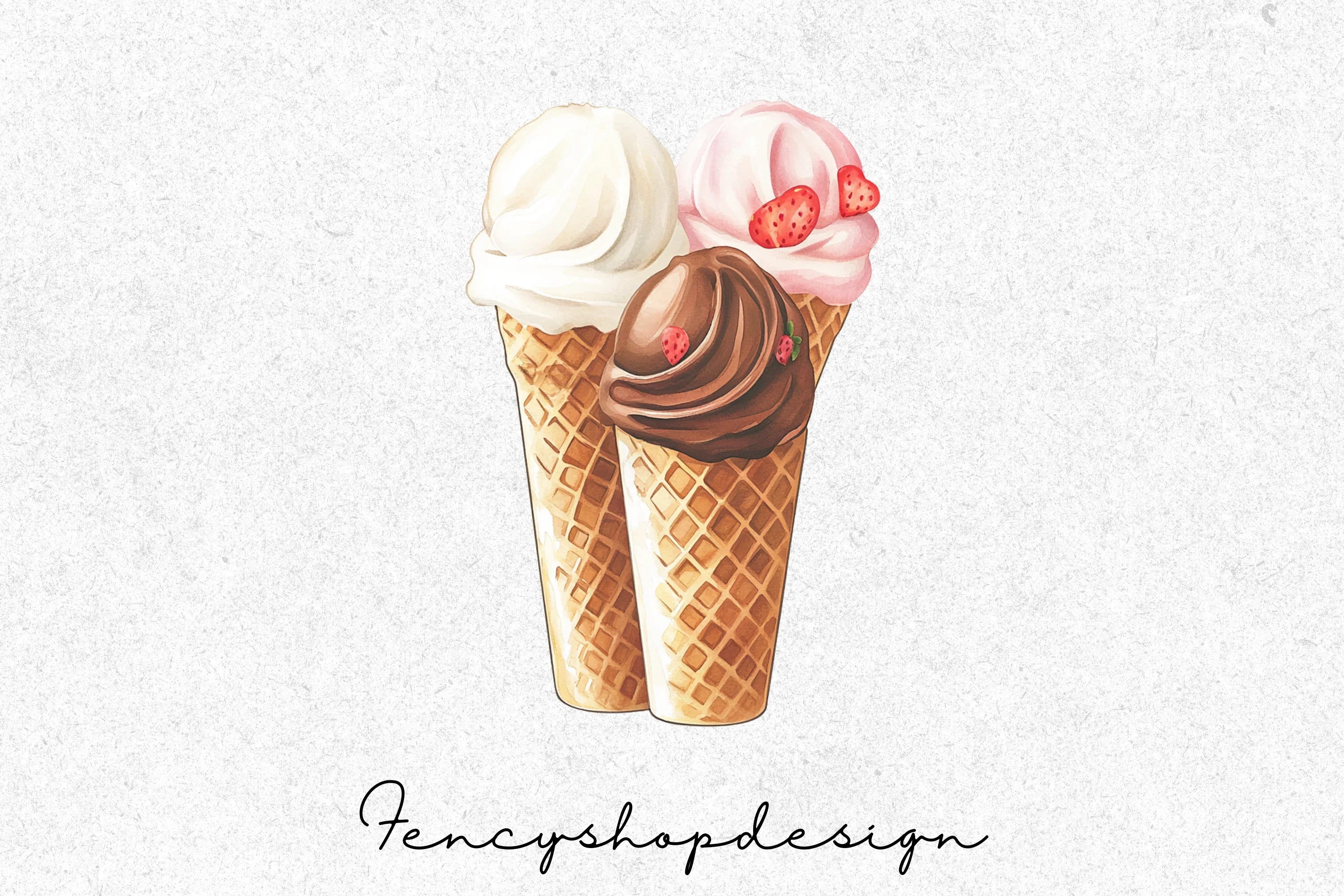 Ice Cream Milkshake Clipart Bundle - Image 4
