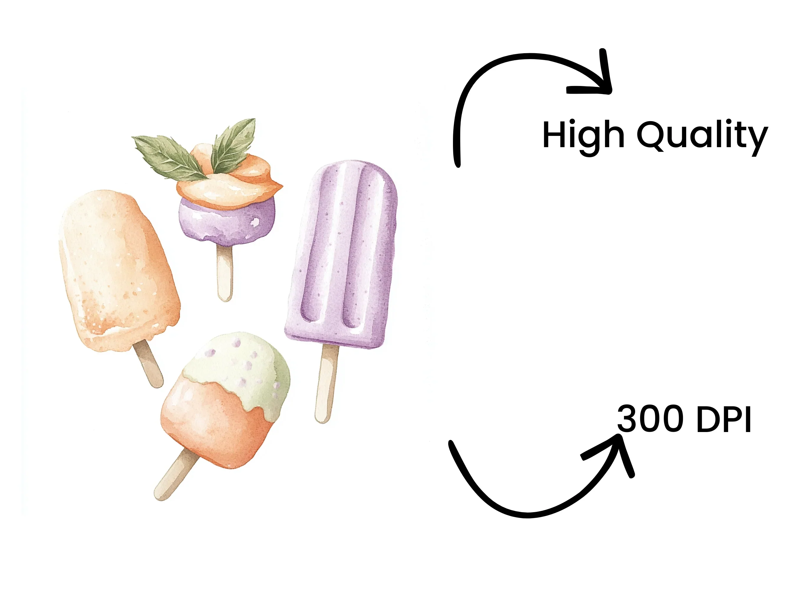 Ice Cream Popsicle Clipart Bundle - Image 4