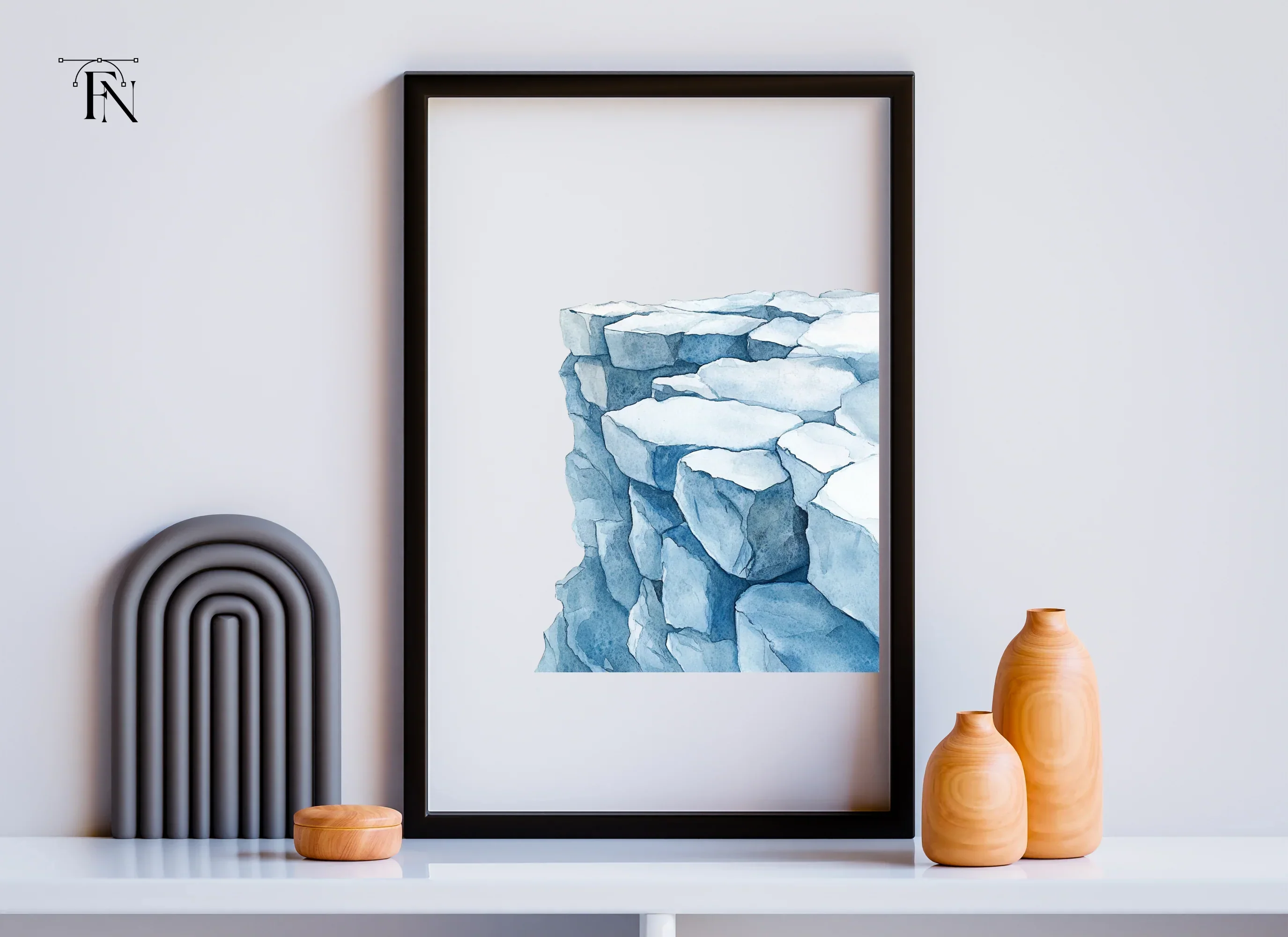Icy Cliff Gap Clipart Bundle - Image 4