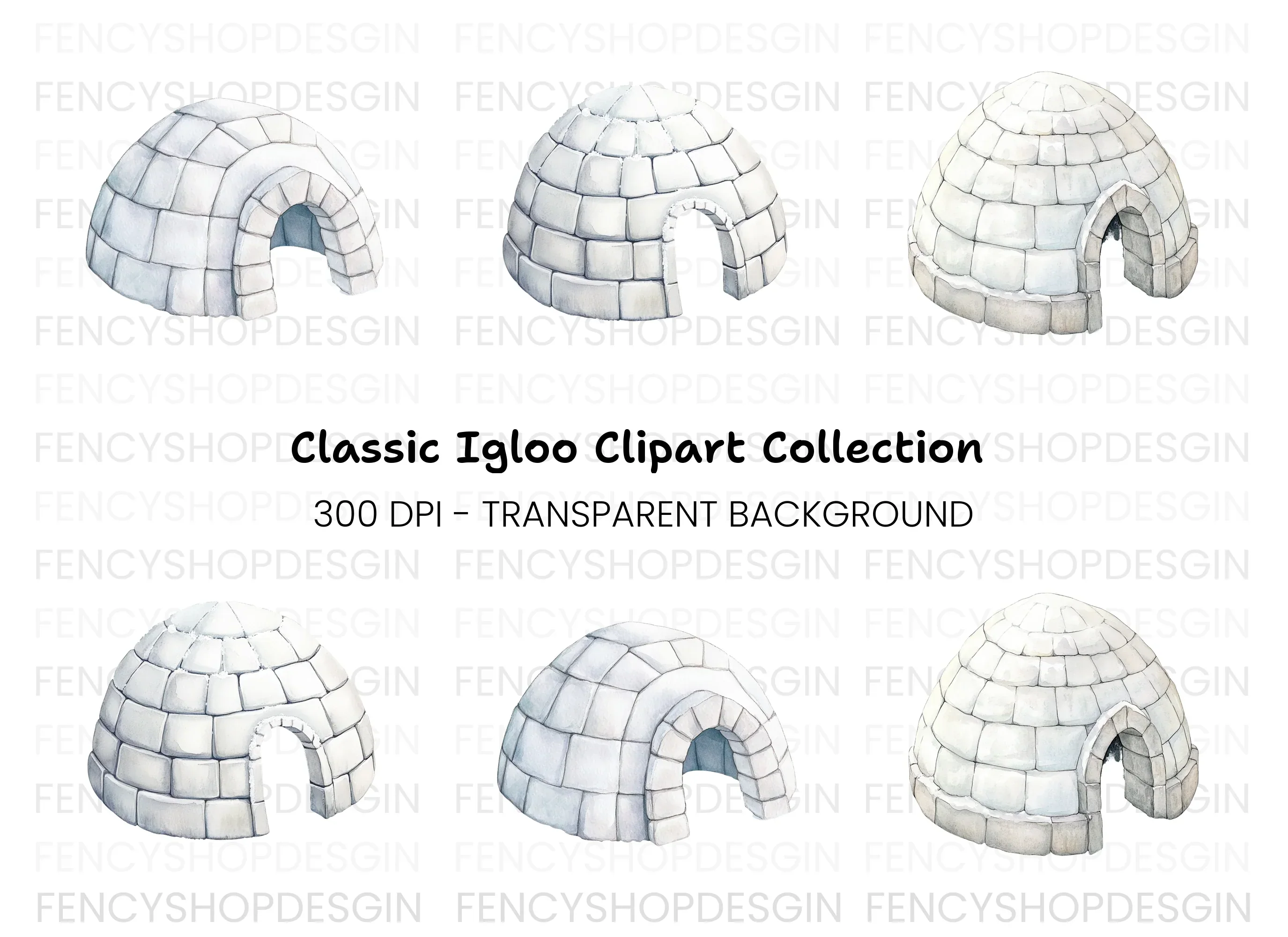 Igloo Clipart Bundle