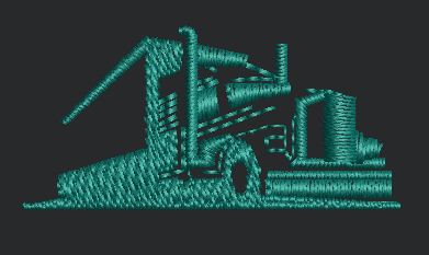 Industrial Machine Schematic Embroidery Design
