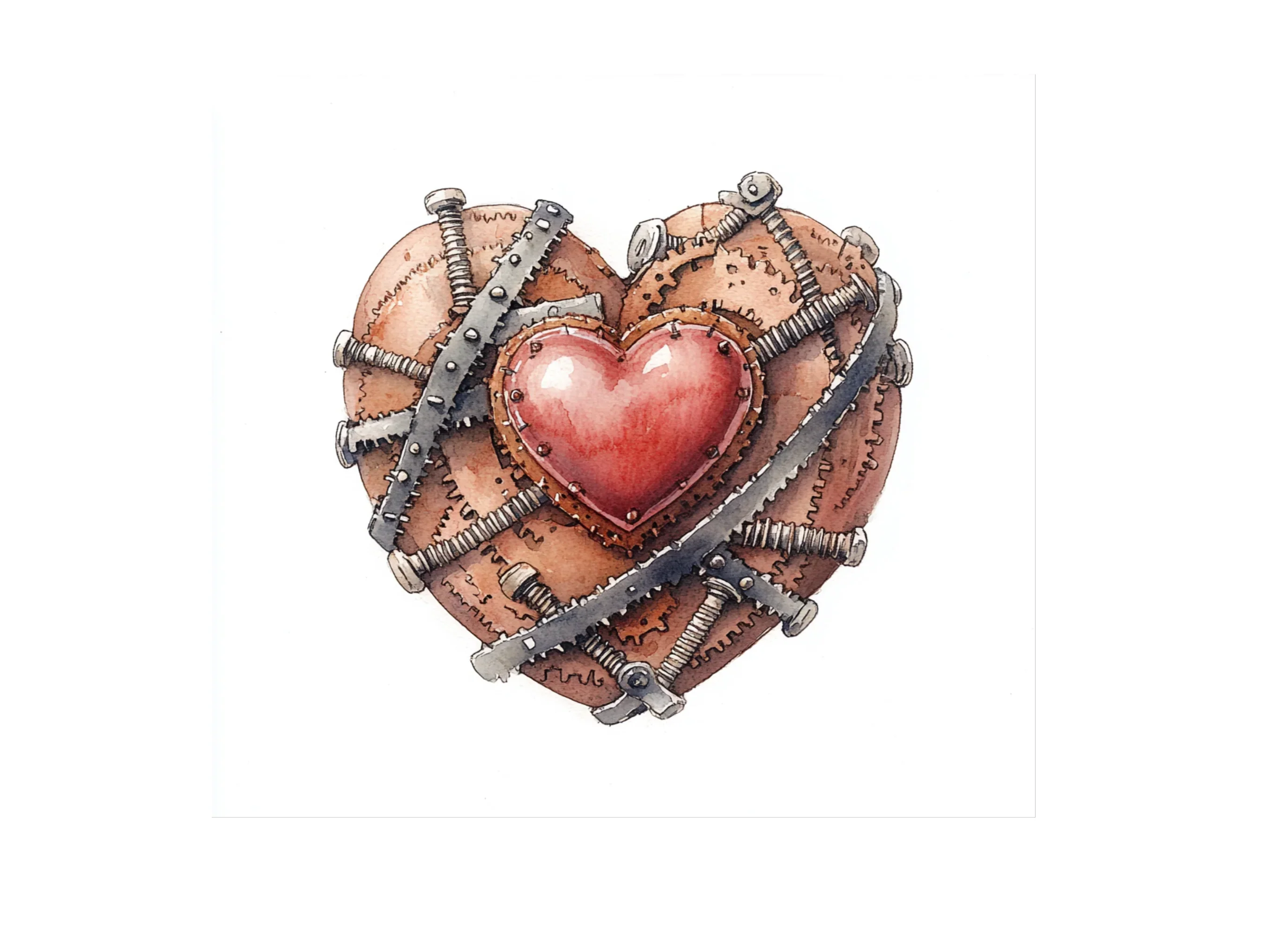 Industrial Steampunk Heart Clipart Bundle - Image 2