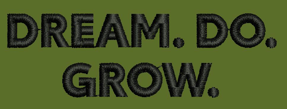 Inspirational Three Step Mantra Embroidery Design