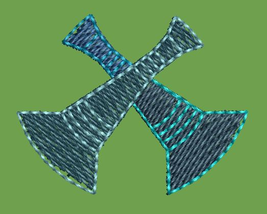 Interlaced Bugles Embroidery Design