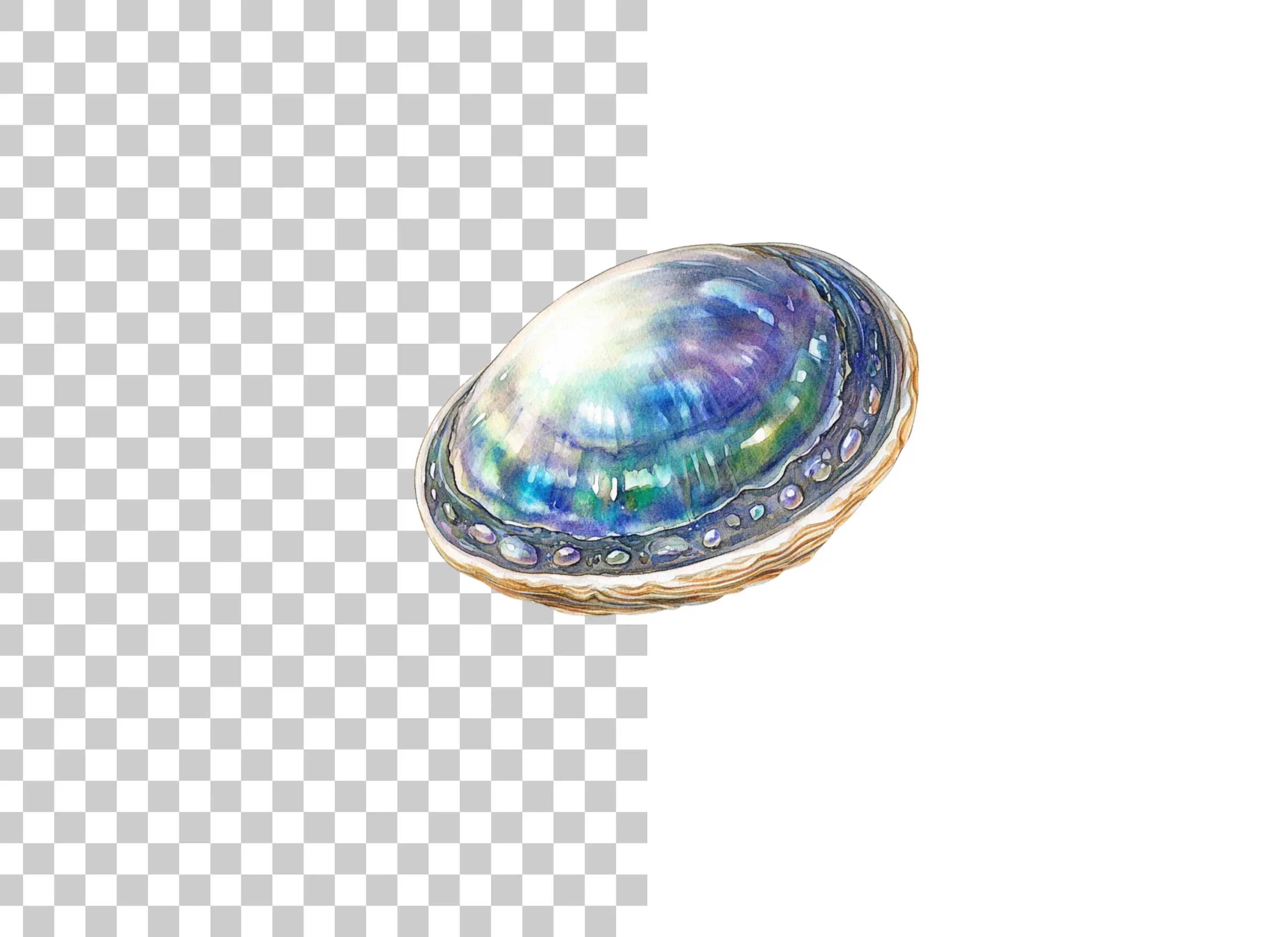 Iridescent Abalone Shells Clipart Bundle - Image 2