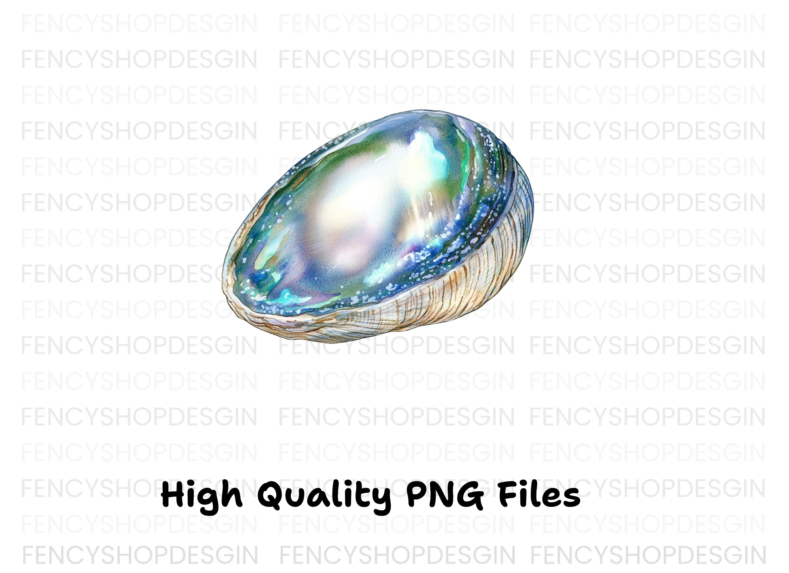 Iridescent Abalone Shells Clipart Bundle - Image 3