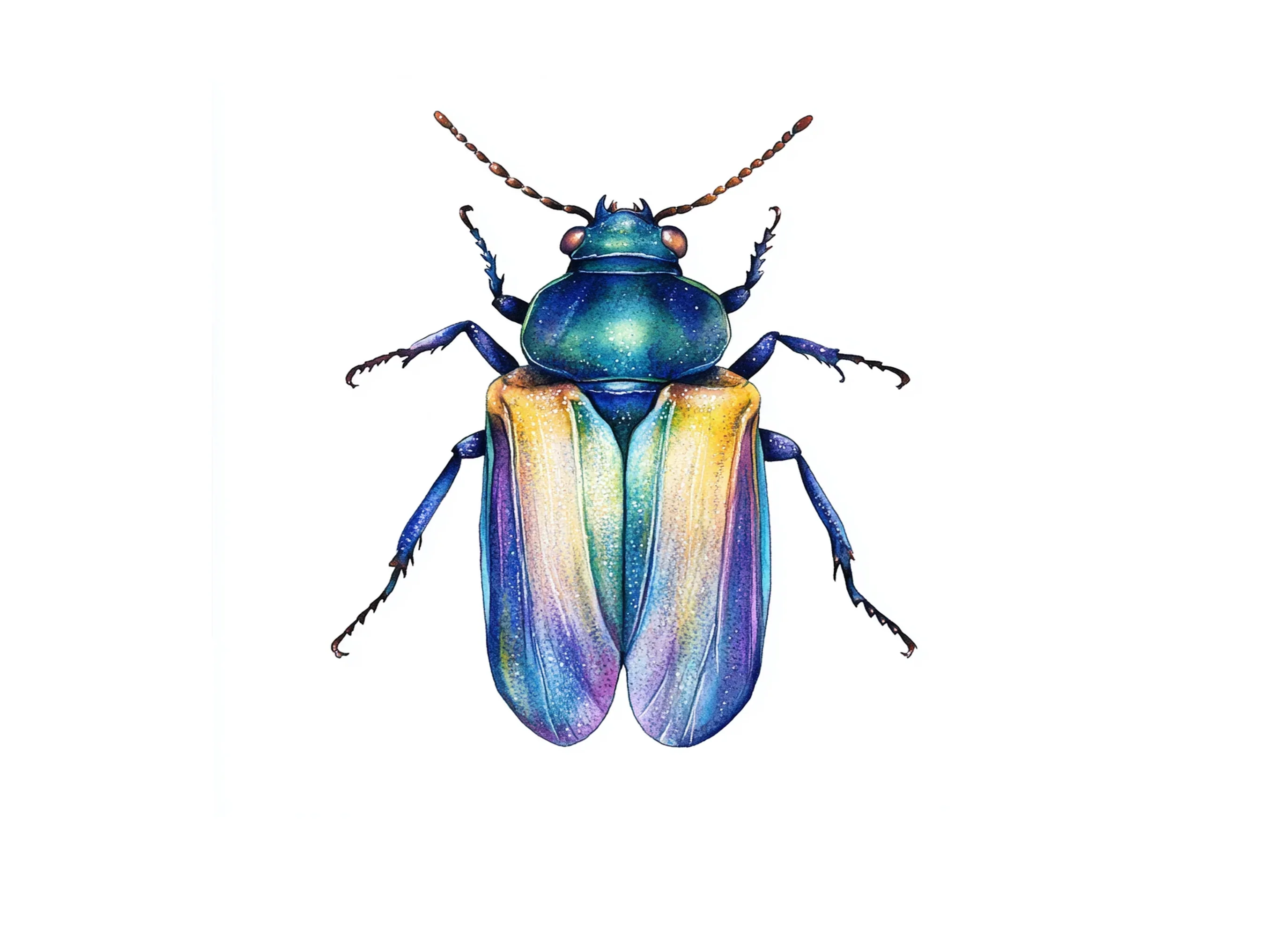Iridescent Jewel Beetle Clipart Bundle - Image 2
