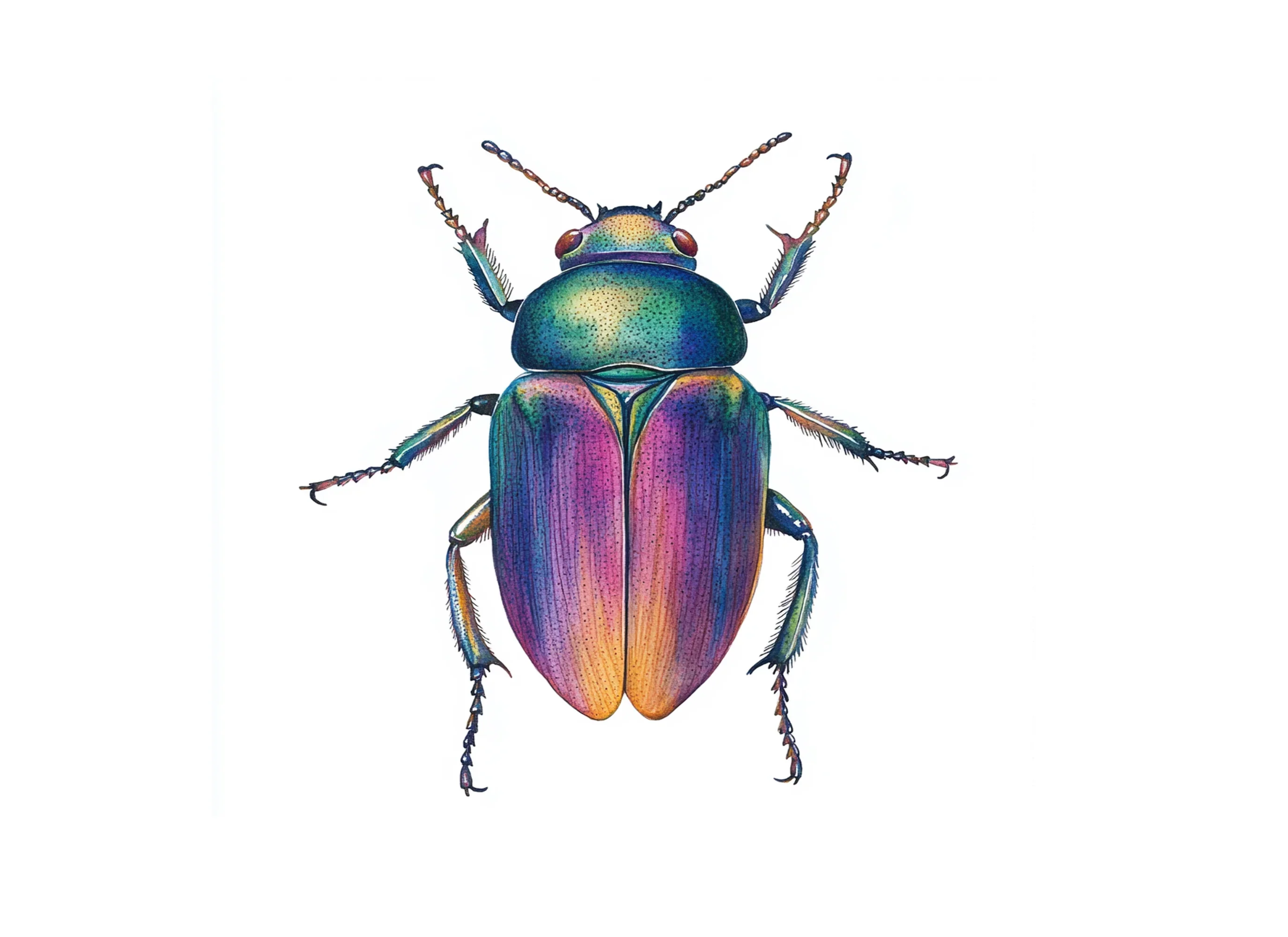 Iridescent Jewel Beetle Clipart Bundle - Image 3