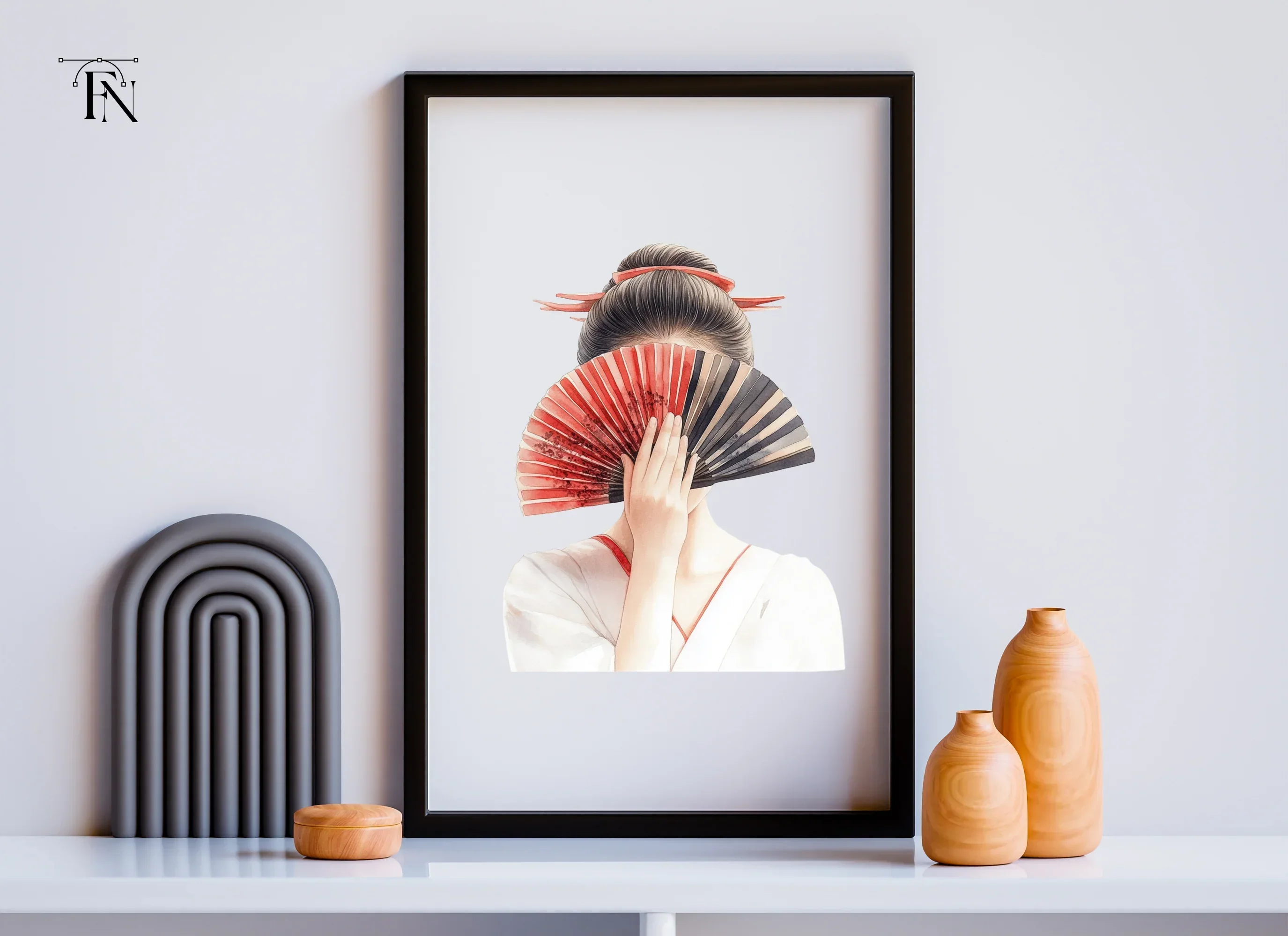 Japanese Geisha Clipart Bundle - Image 6