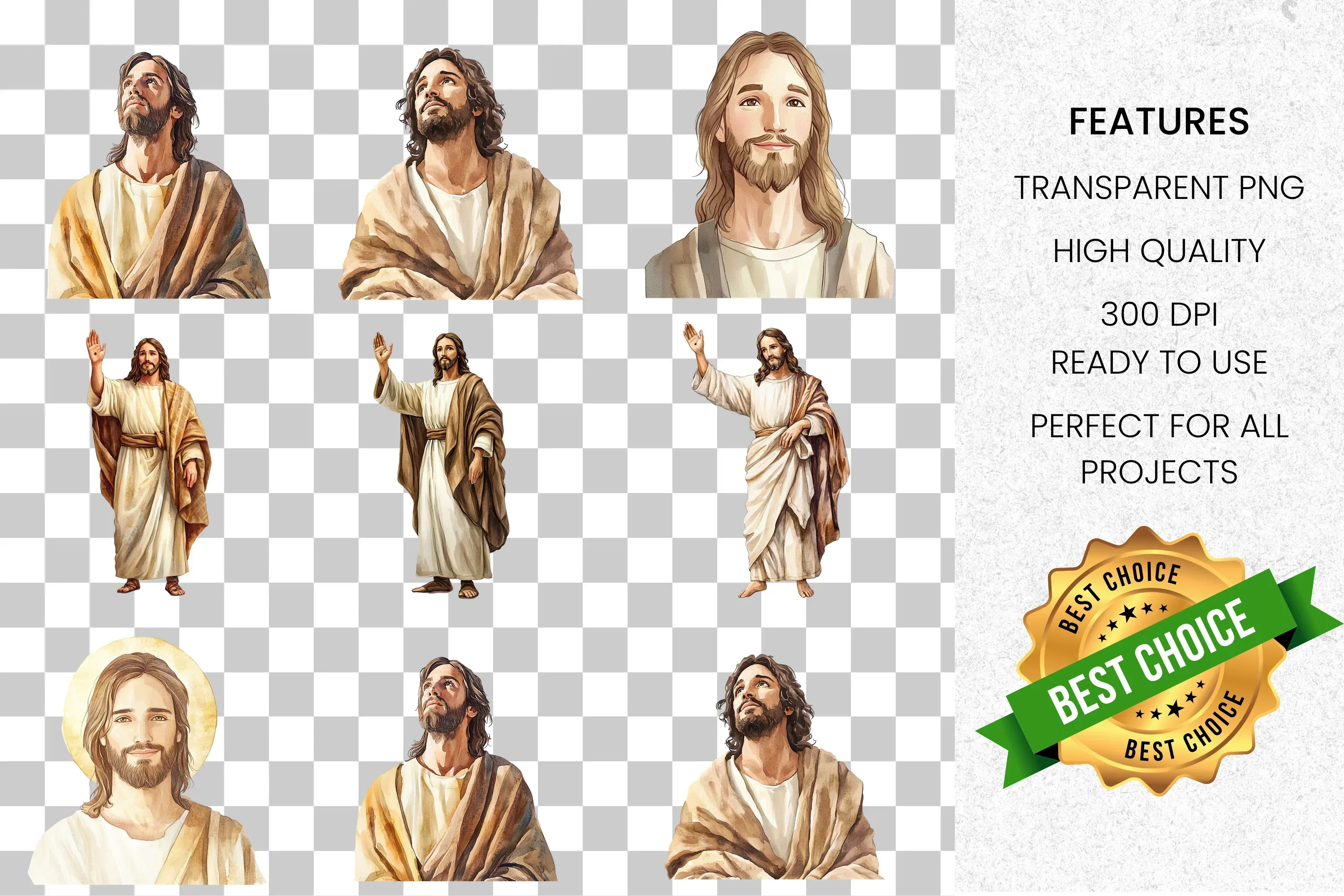 Jesus Christ Religious Clipart Bundle - Image 2