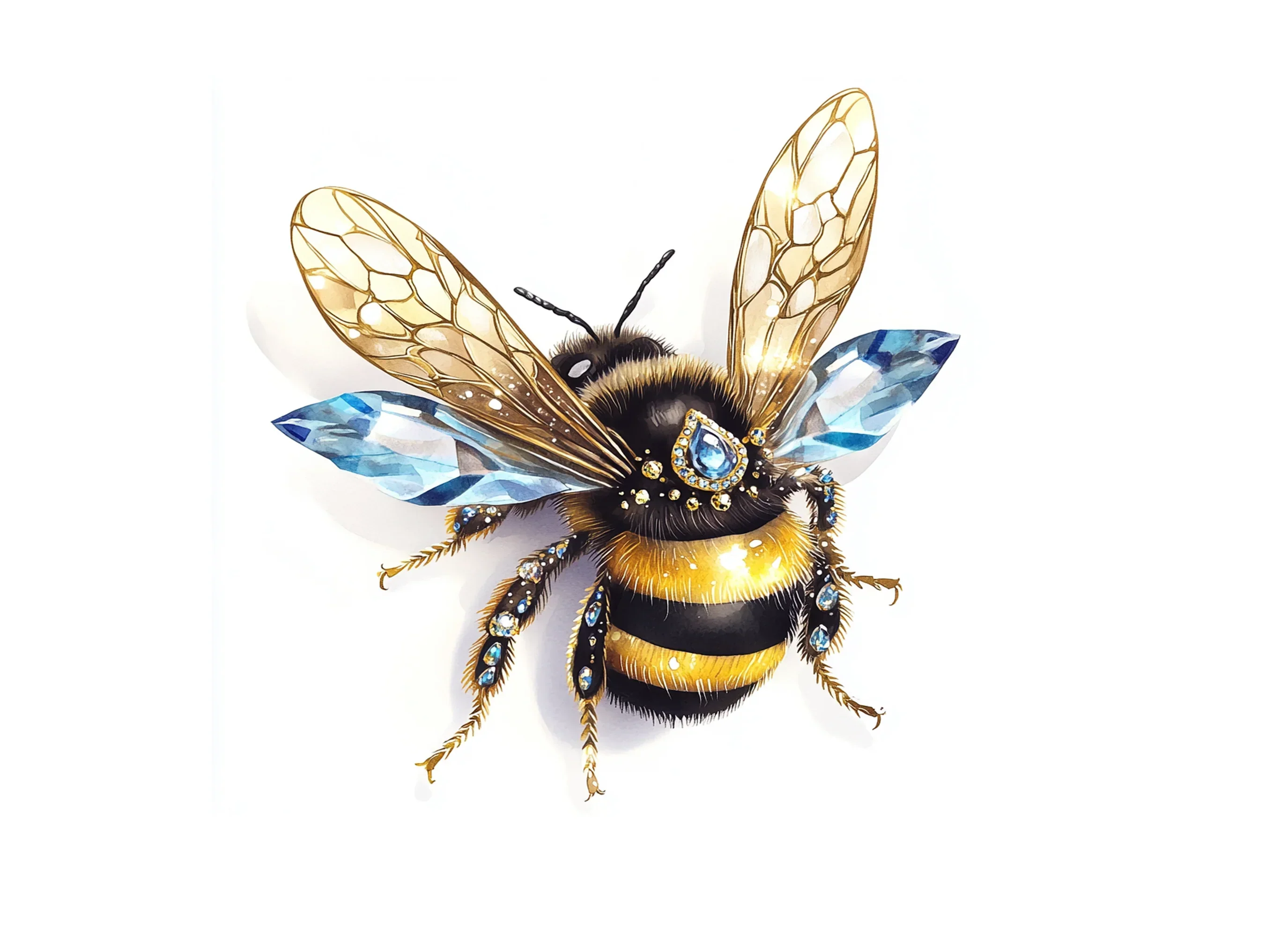 Jeweled Bee Clipart Bundle - Image 3
