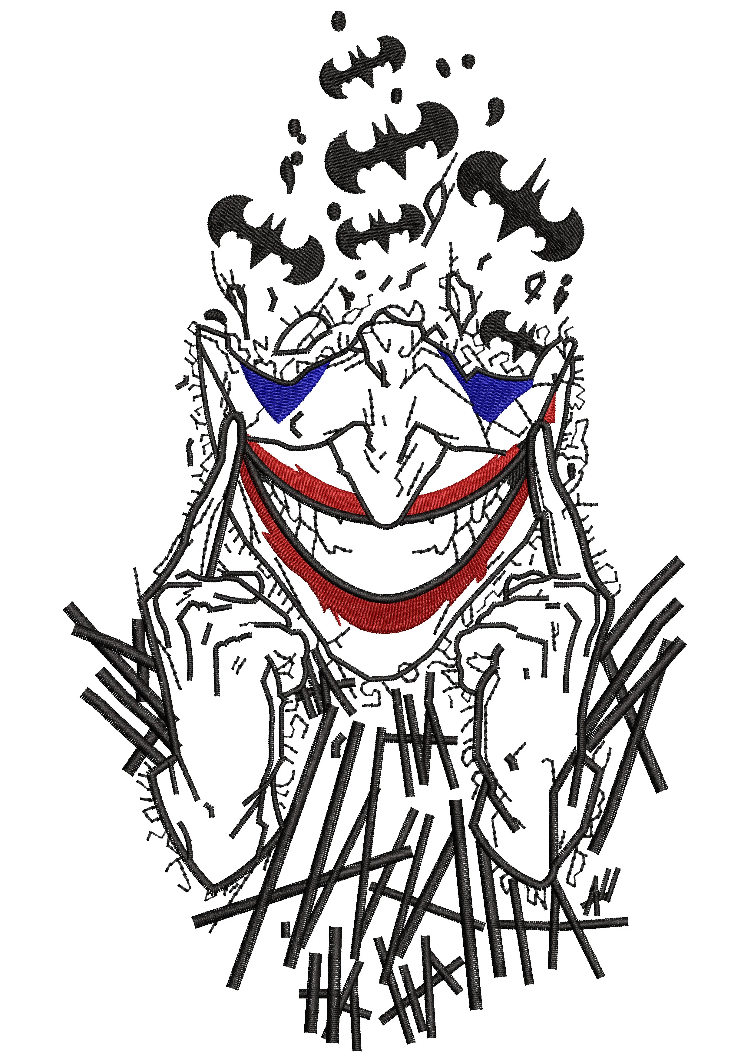 Joker Embroidery Design