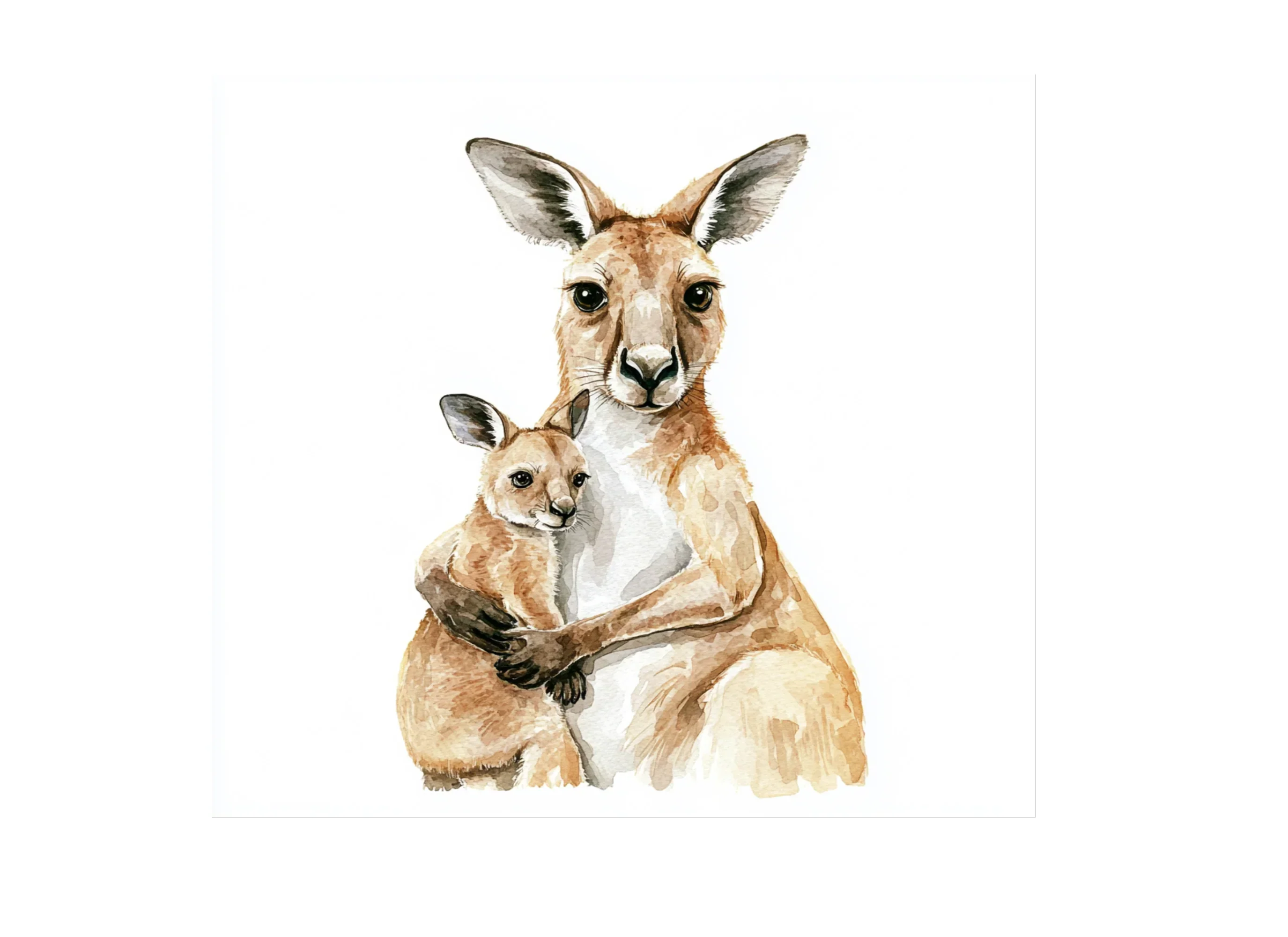 Kangaroo Mother and Baby Clipart Bundle - Image 2