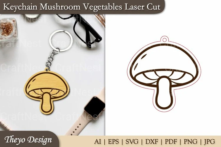 Keychain Vegetables SVG Bundle