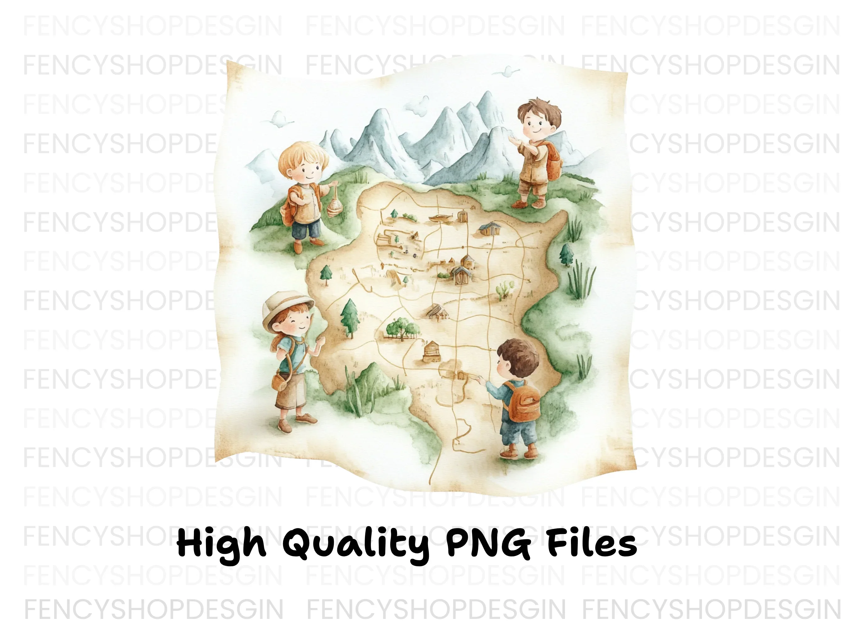 Kids Adventure Map Clipart Bundle - Image 3