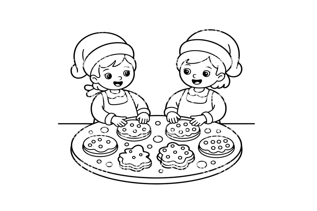 Kids Baking Cookies Coloring Books - Image 4