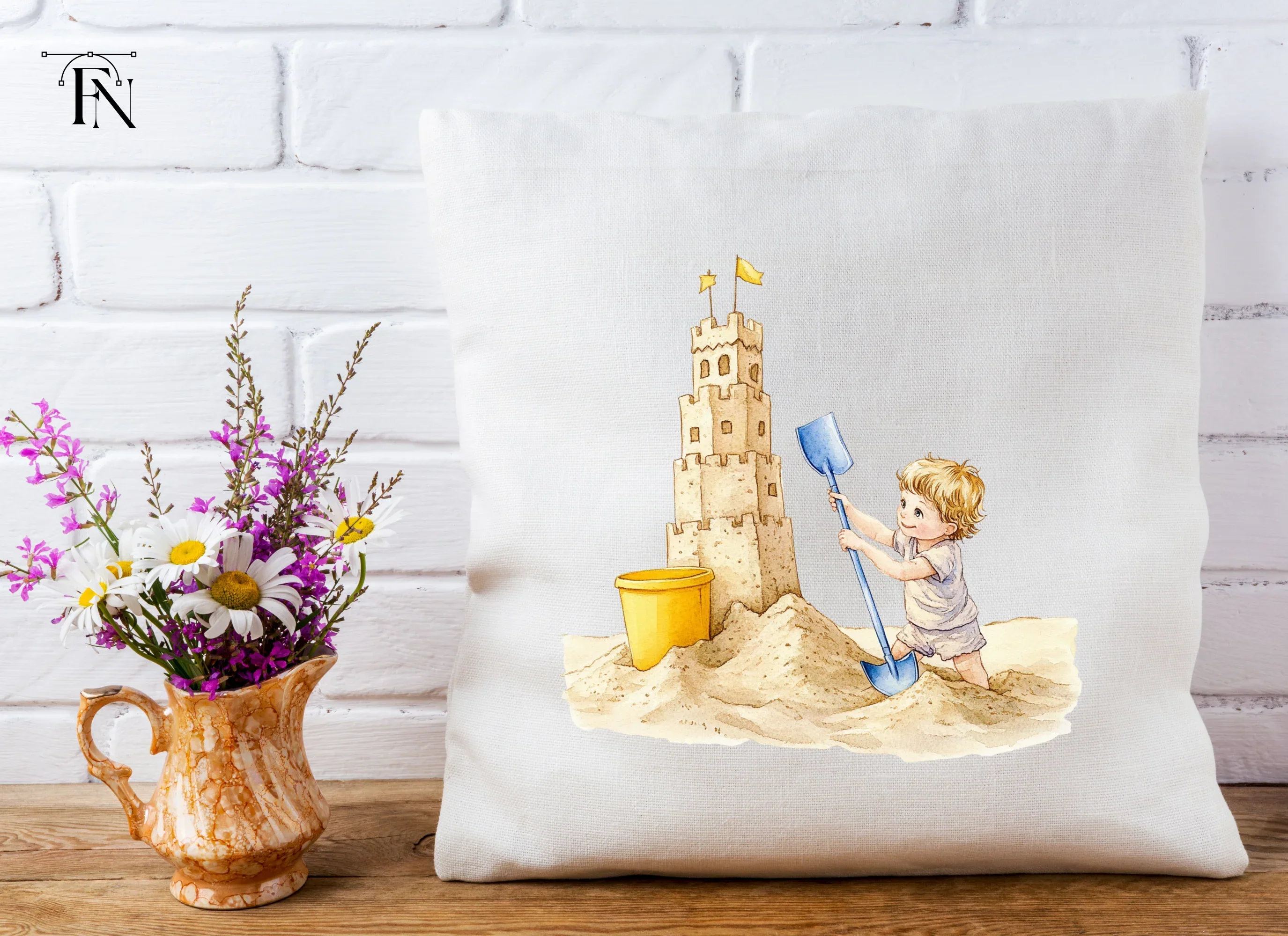 Kids Building Sandcastles Clipart Bundle - Image 5