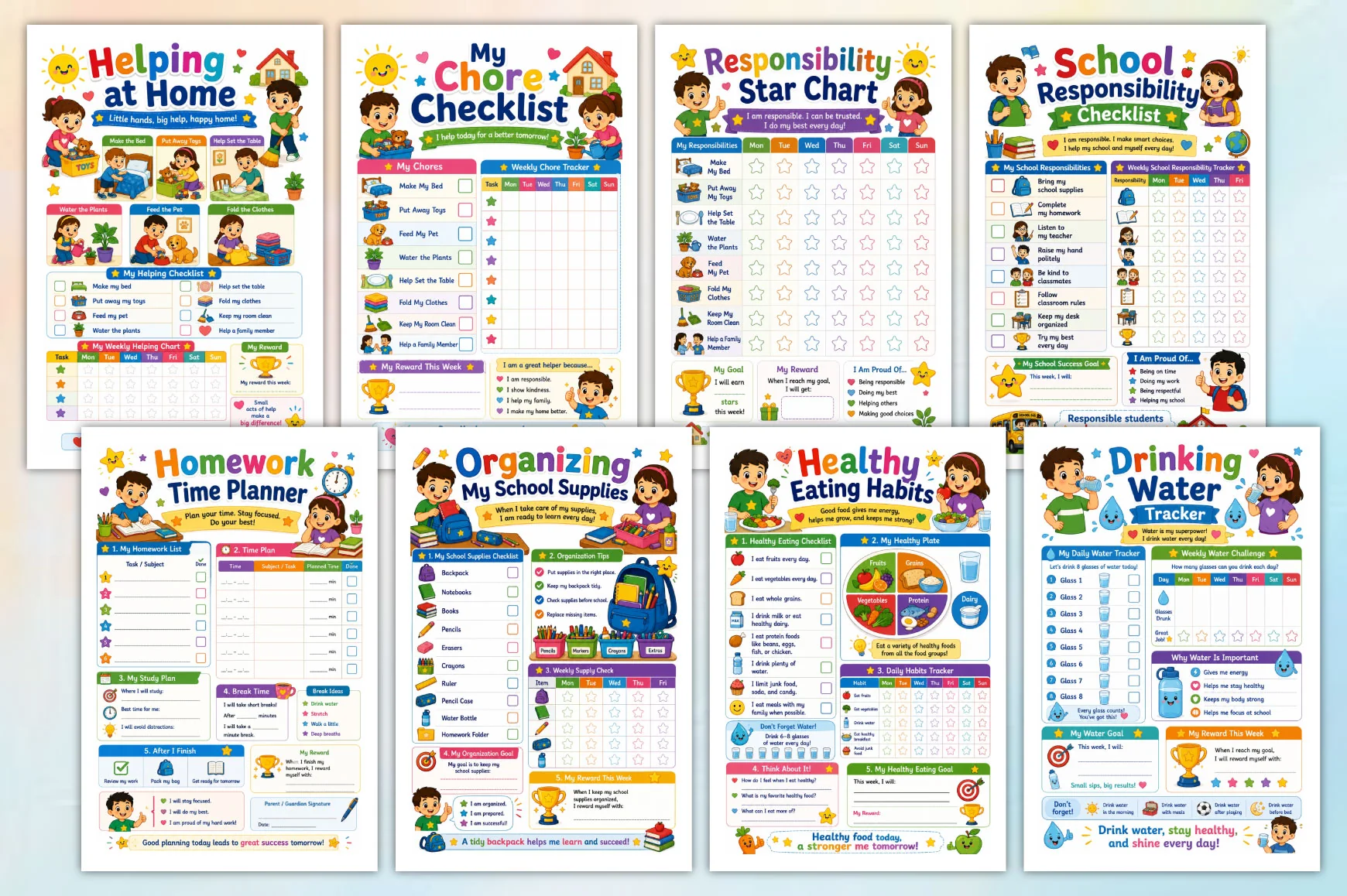 Kids Daily Routine Responsibility Workbook - Image 2