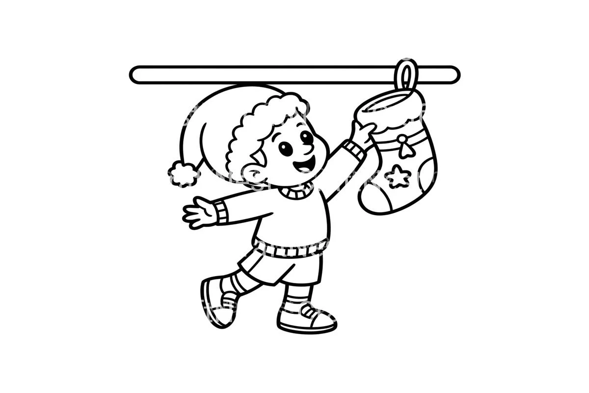 Kids Hanging Christmas Stockings Coloring Books - Image 3
