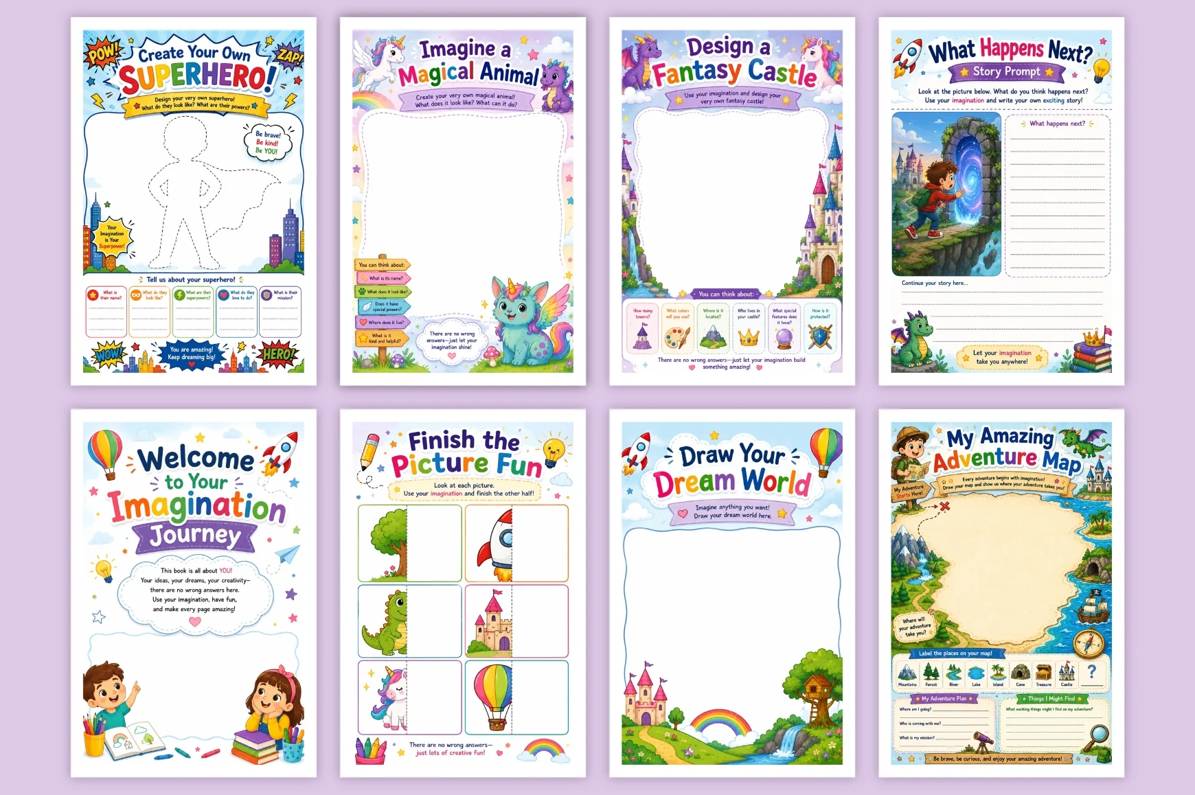 Kids Imagination Activity Book - Image 4