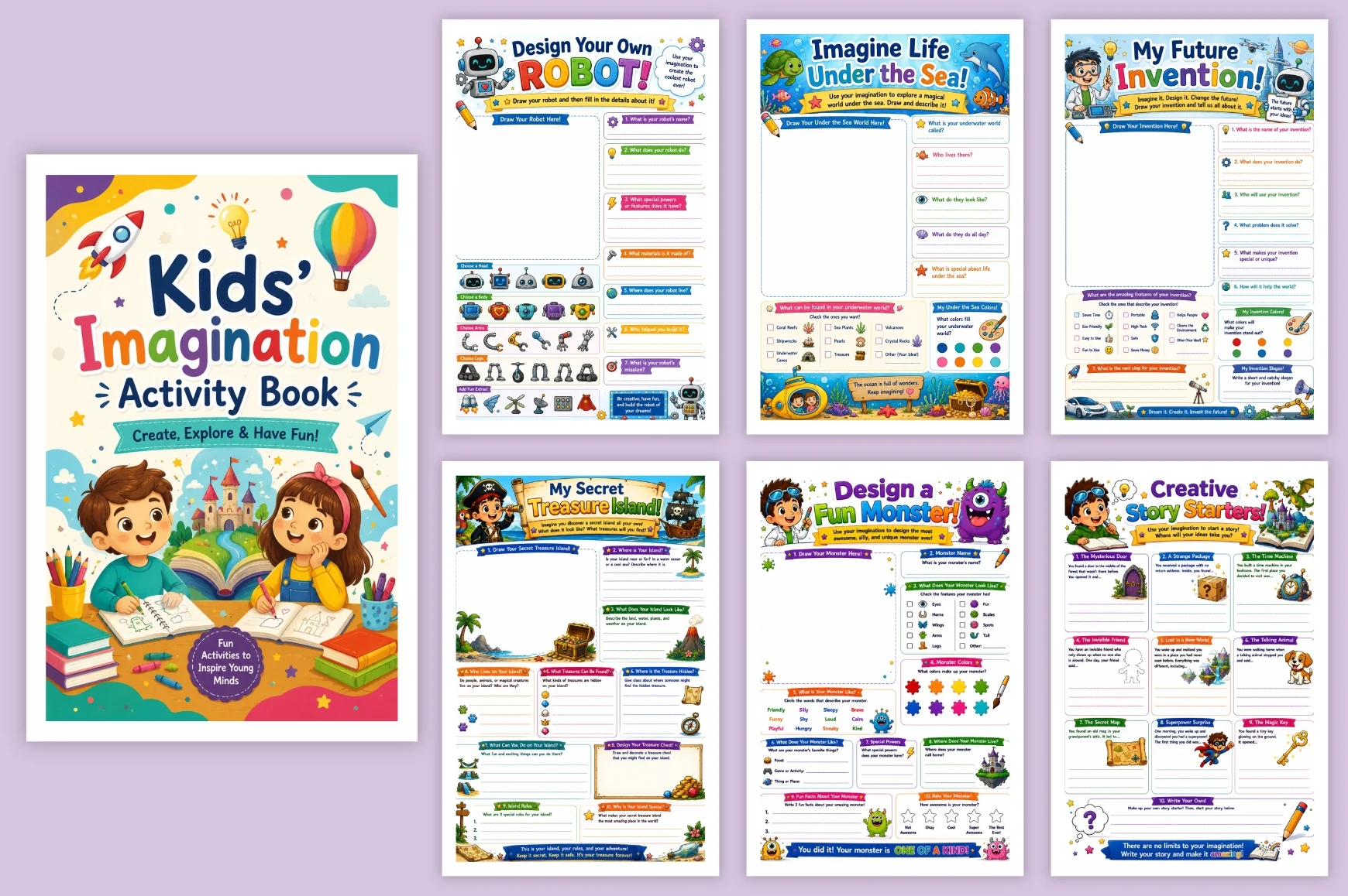 Kids Imagination Activity Book - Image 5