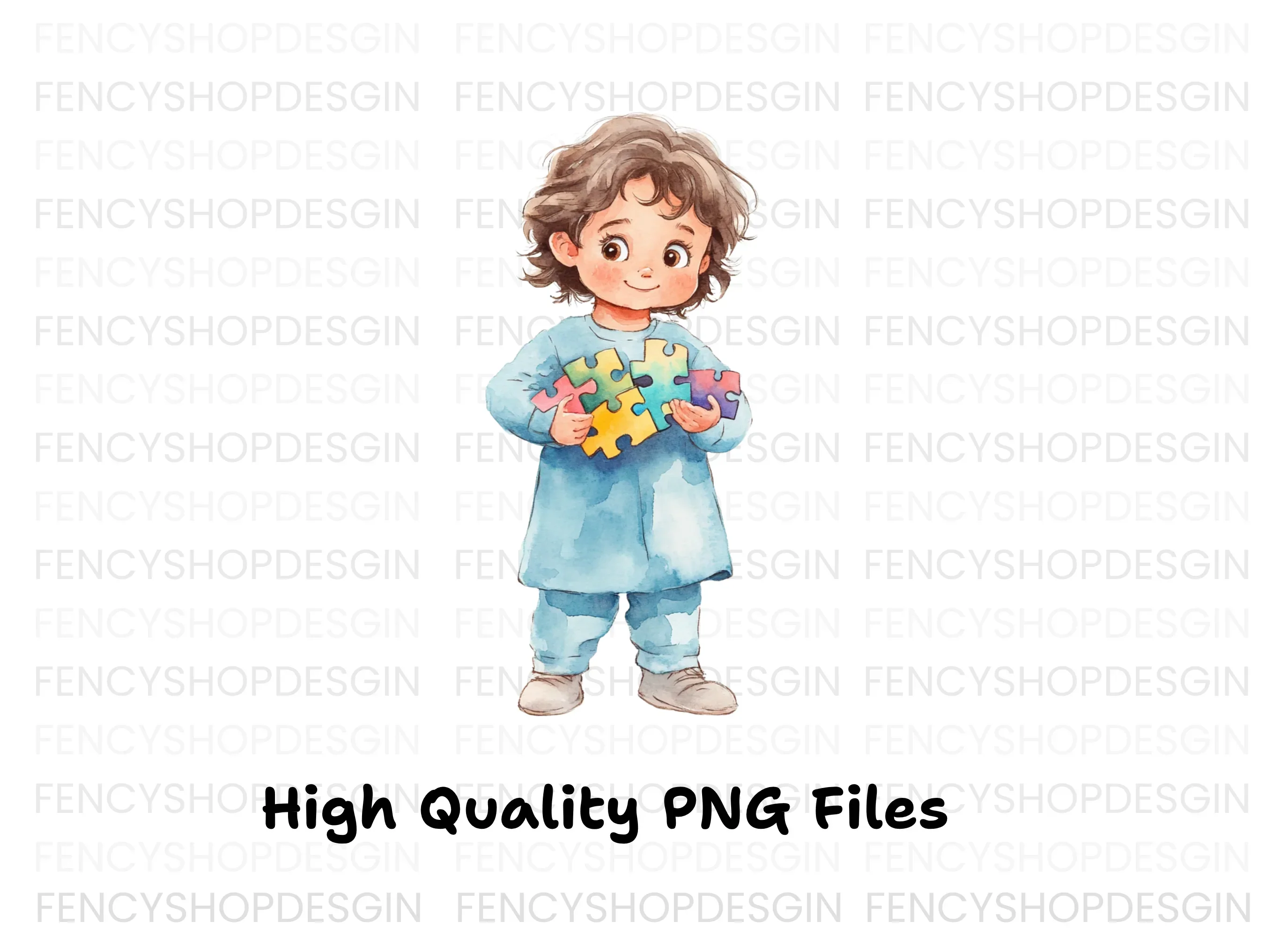 Kids Puzzle Pieces Clipart Bundle - Image 3