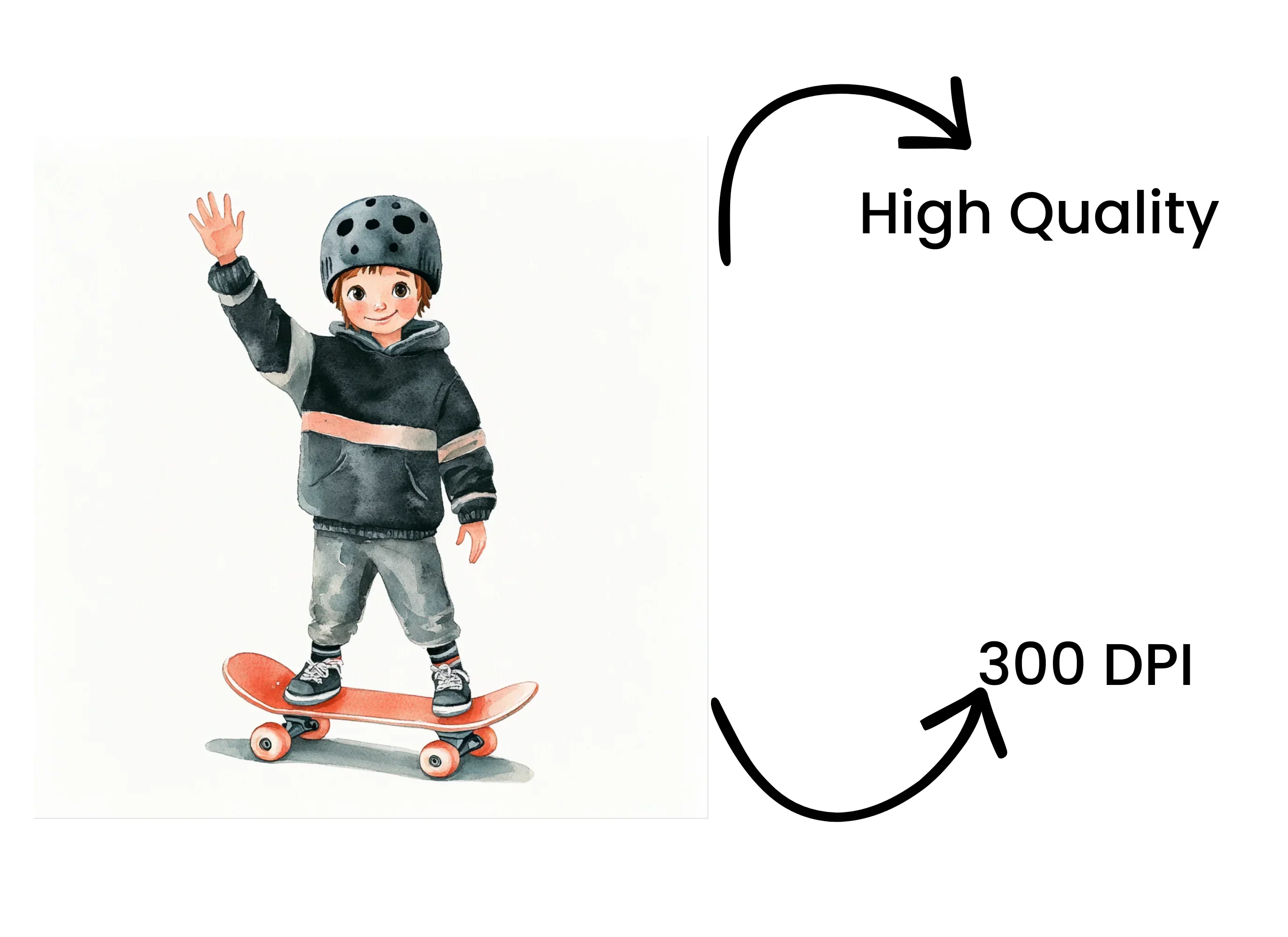 Kids Skateboard Clipart Bundle - Image 4