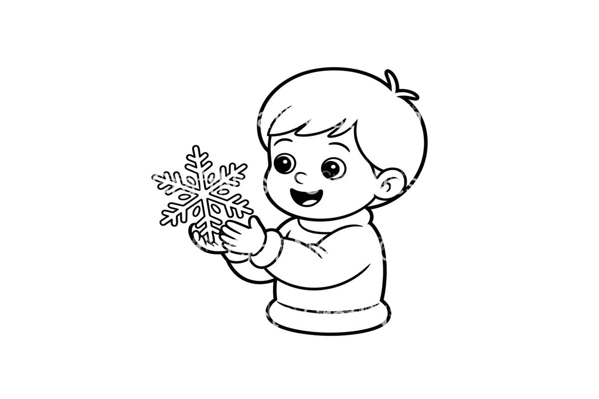 Kids Snowflakes Coloring Books - Image 2