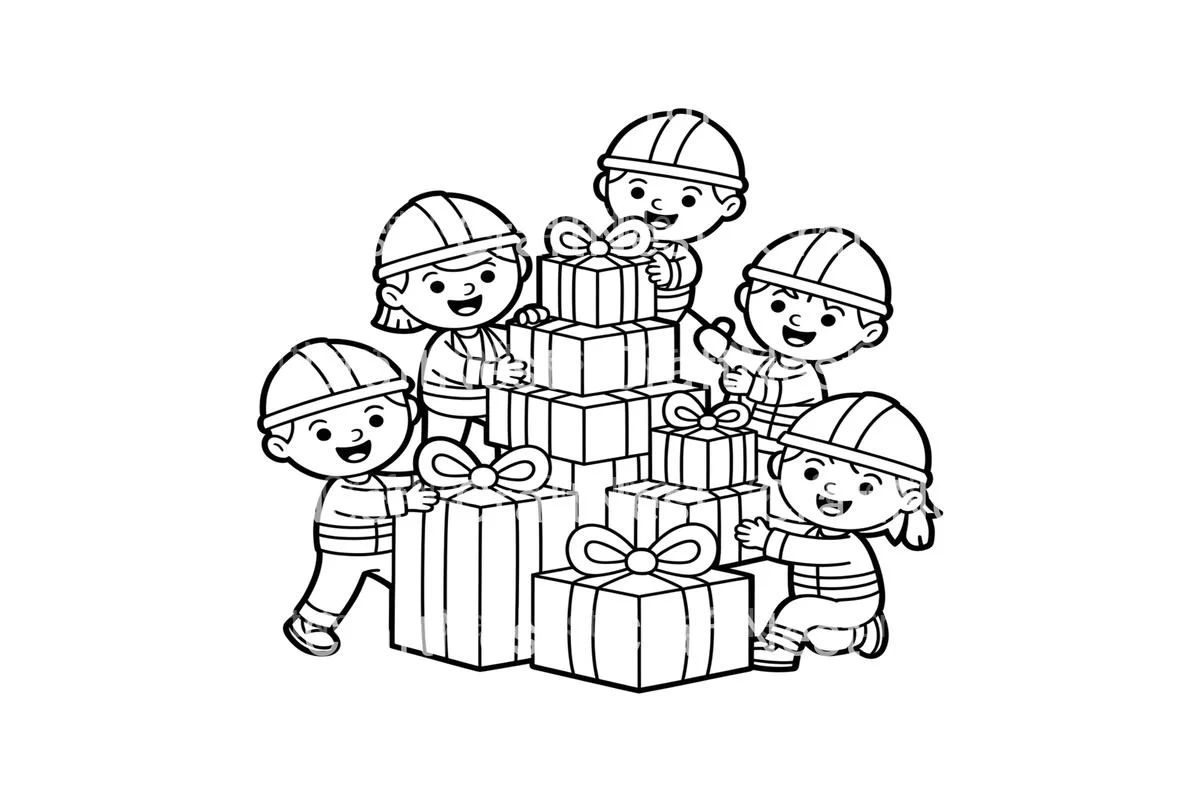 Kids With Gifts Coloring Books - Image 3