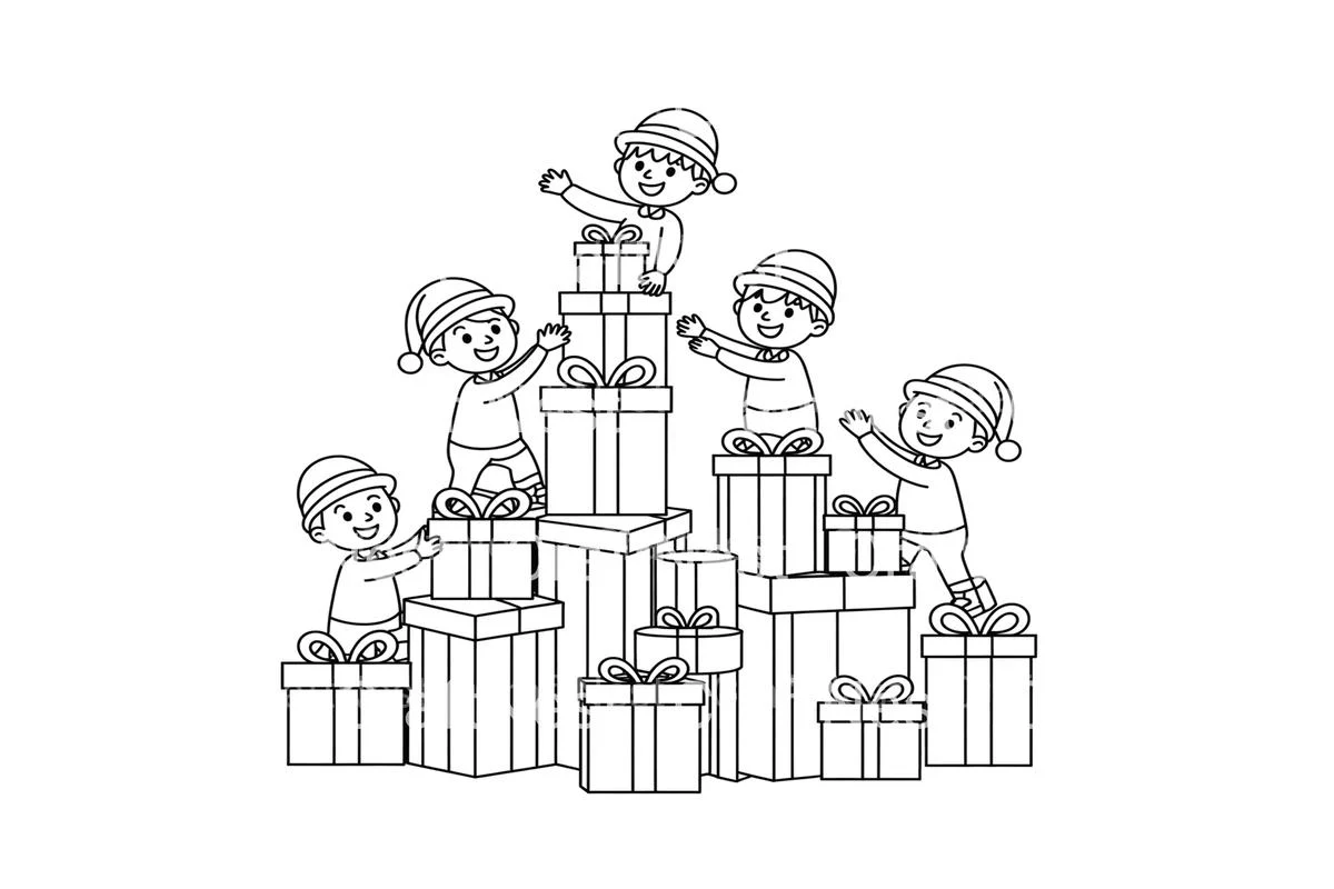 Kids With Gifts Coloring Books - Image 4
