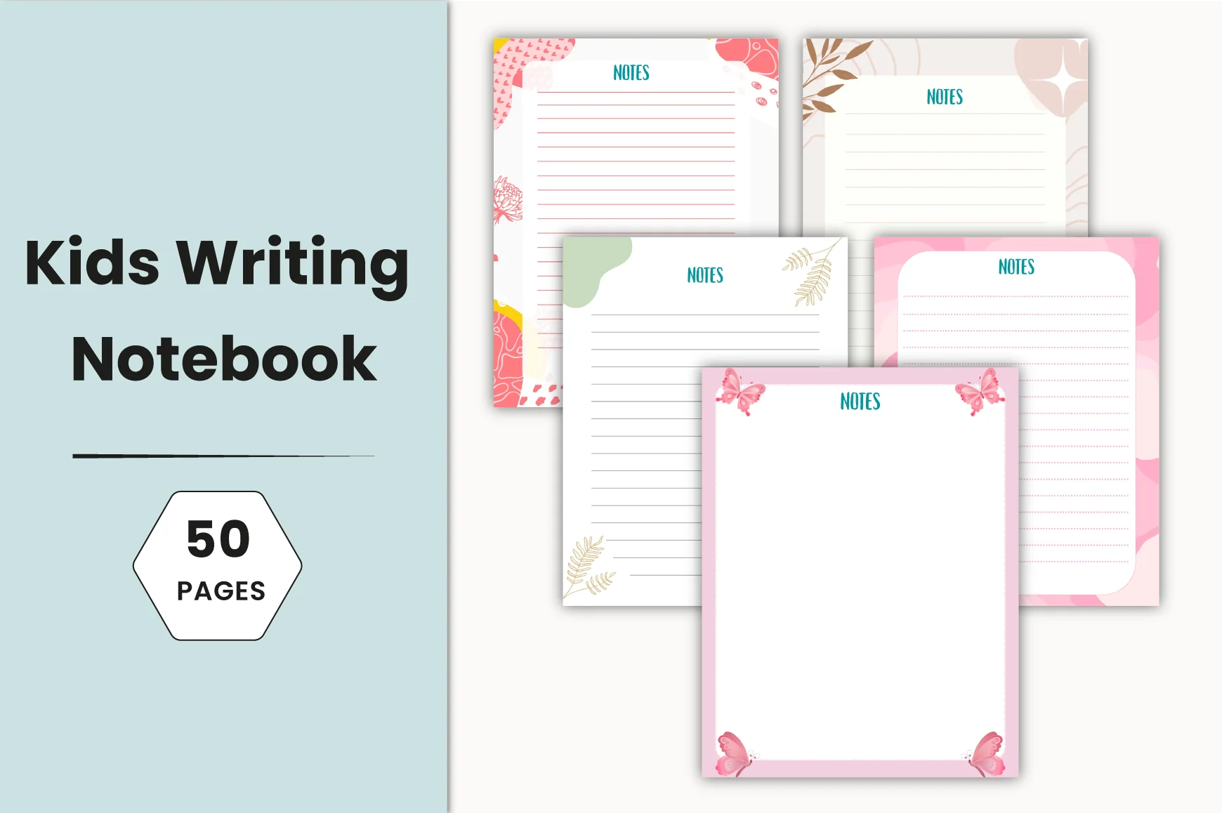 Kids Writing Notebook Planner