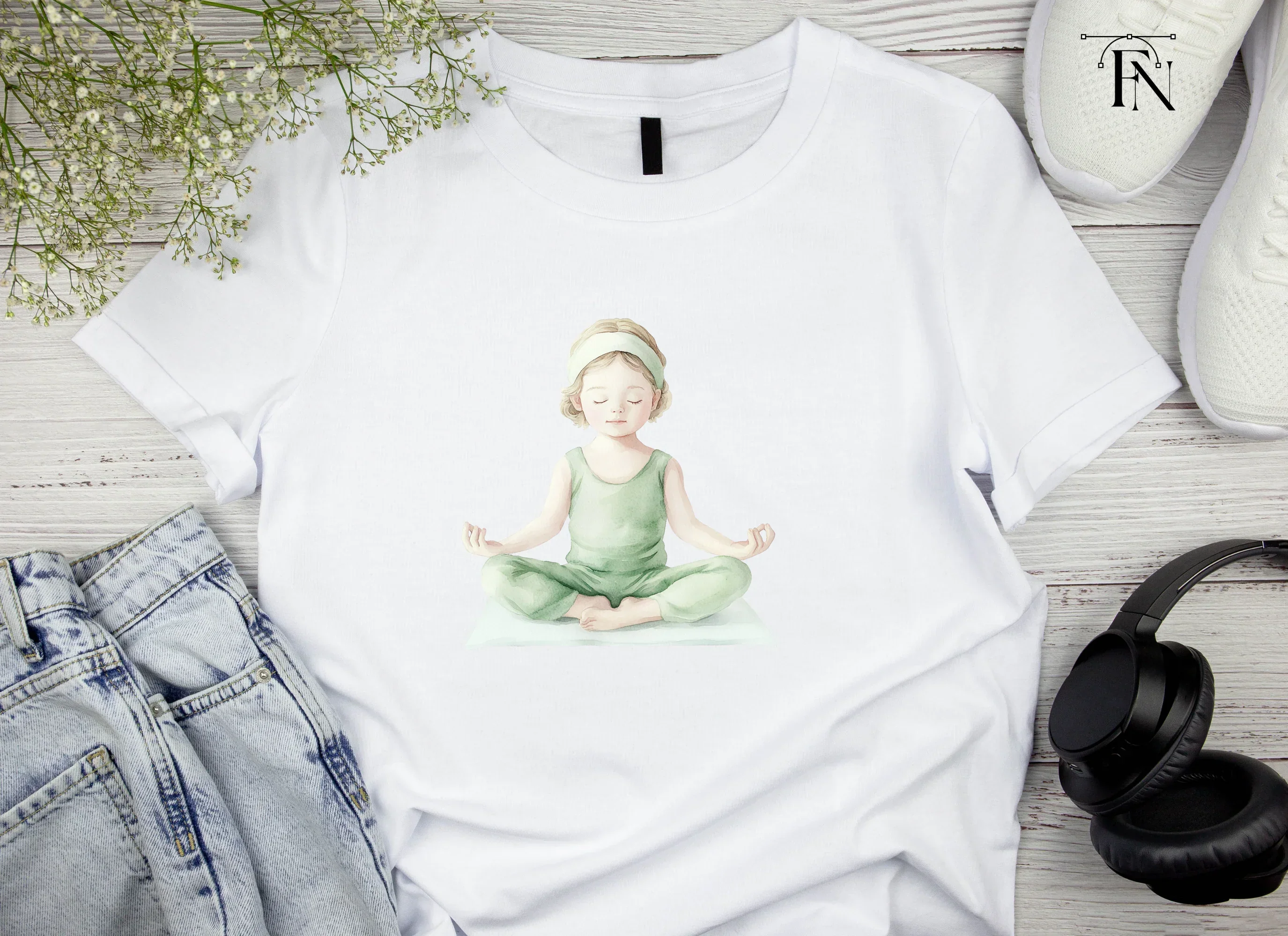 Kids Yoga Meditation Clipart Bundle - Image 4