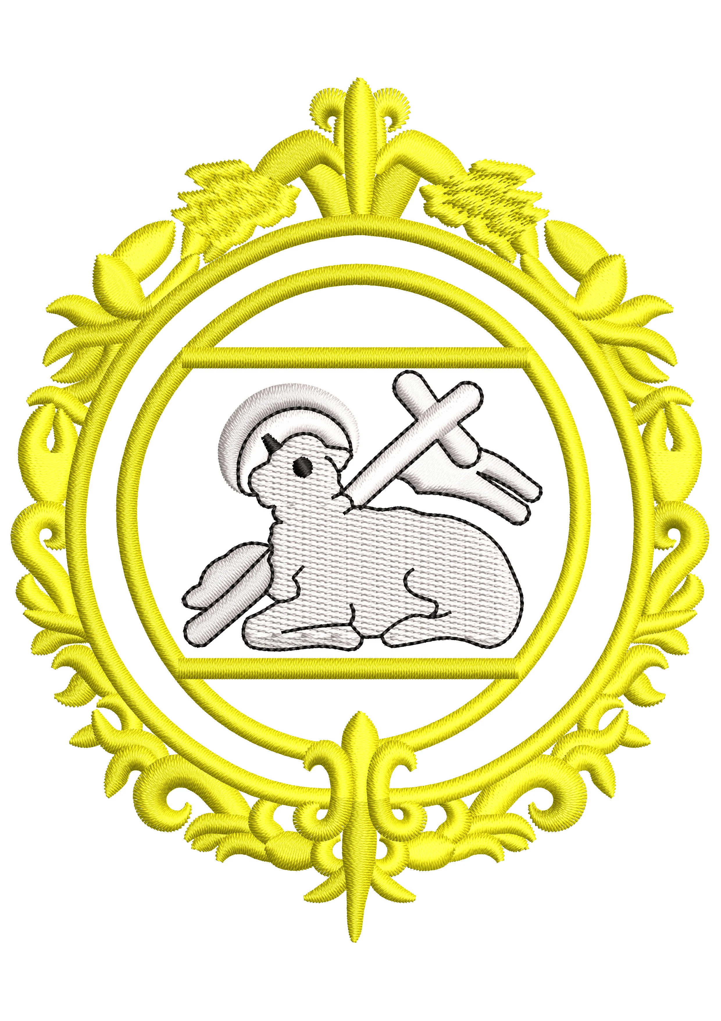 Lamb Gold Embroidery Design