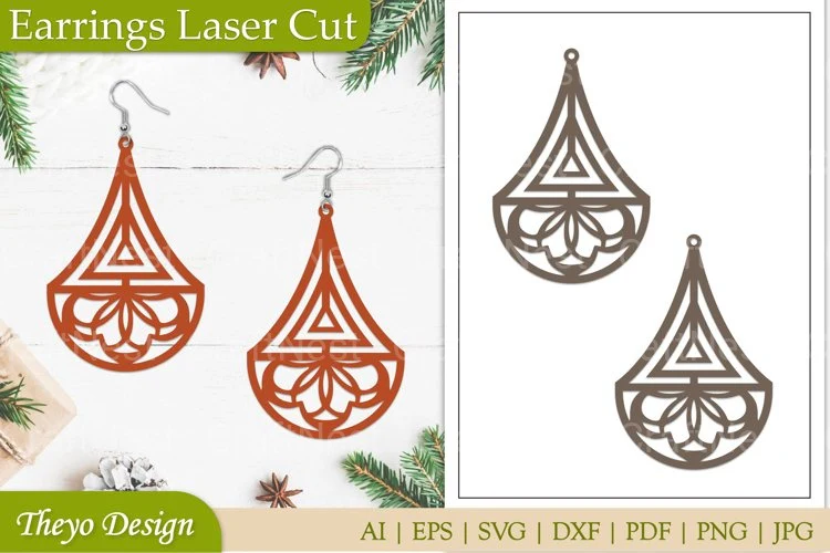 Lasercut Mandala Earrings SVG Bundle