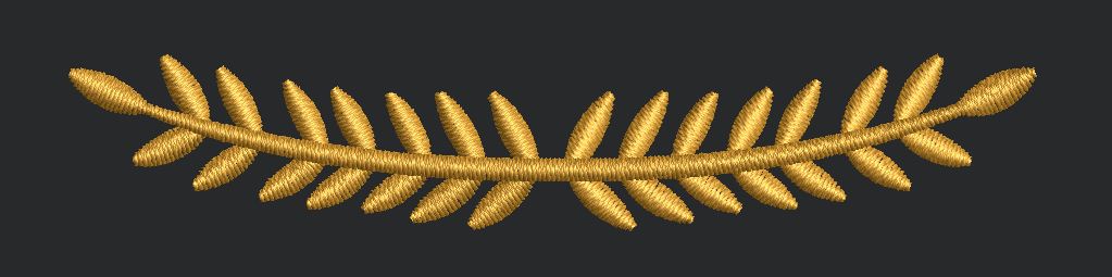 Laurel Branch Botanical Border Embroidery Design
