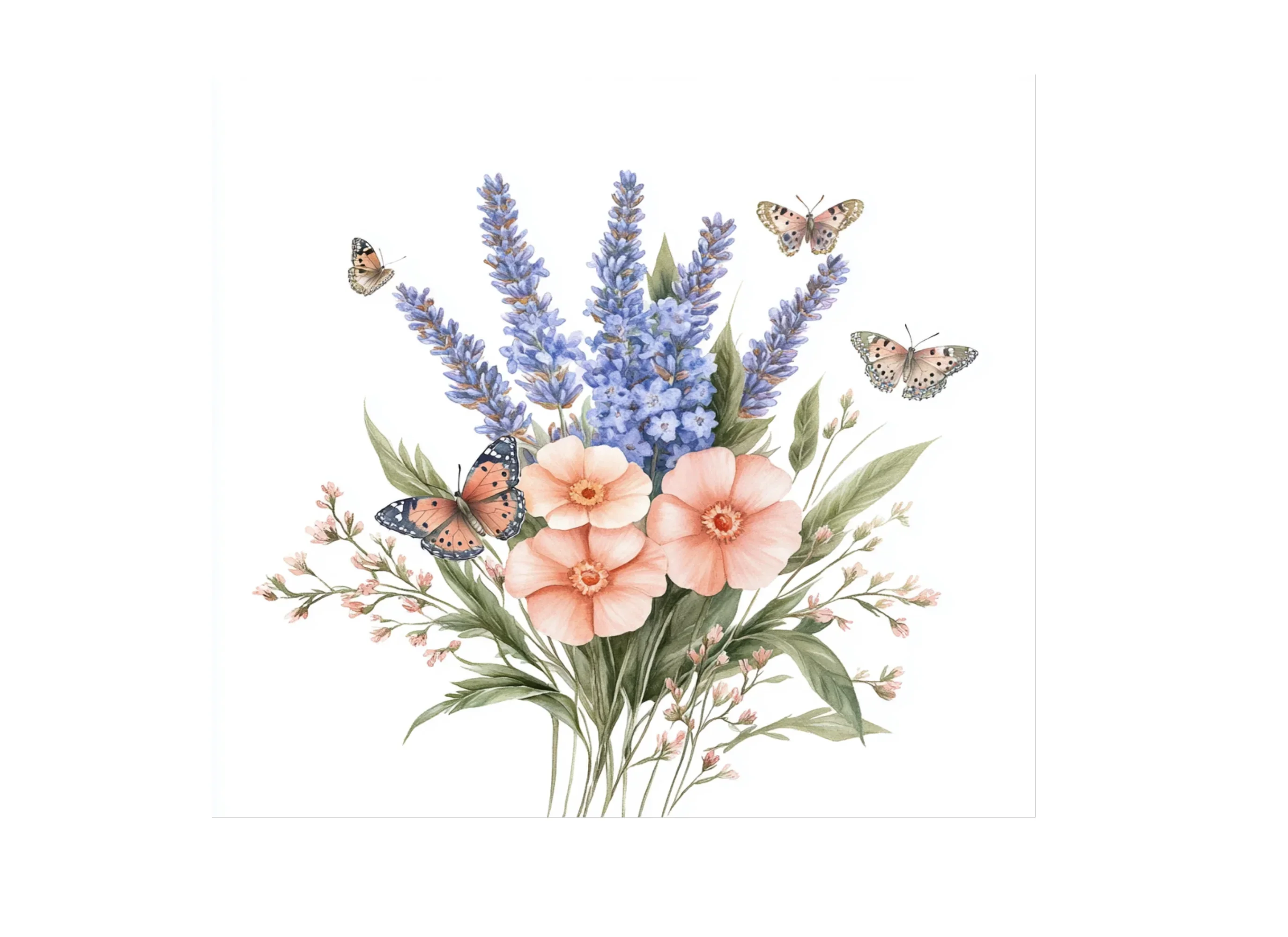 Lavender Butterfly Clipart Bundle - Image 3