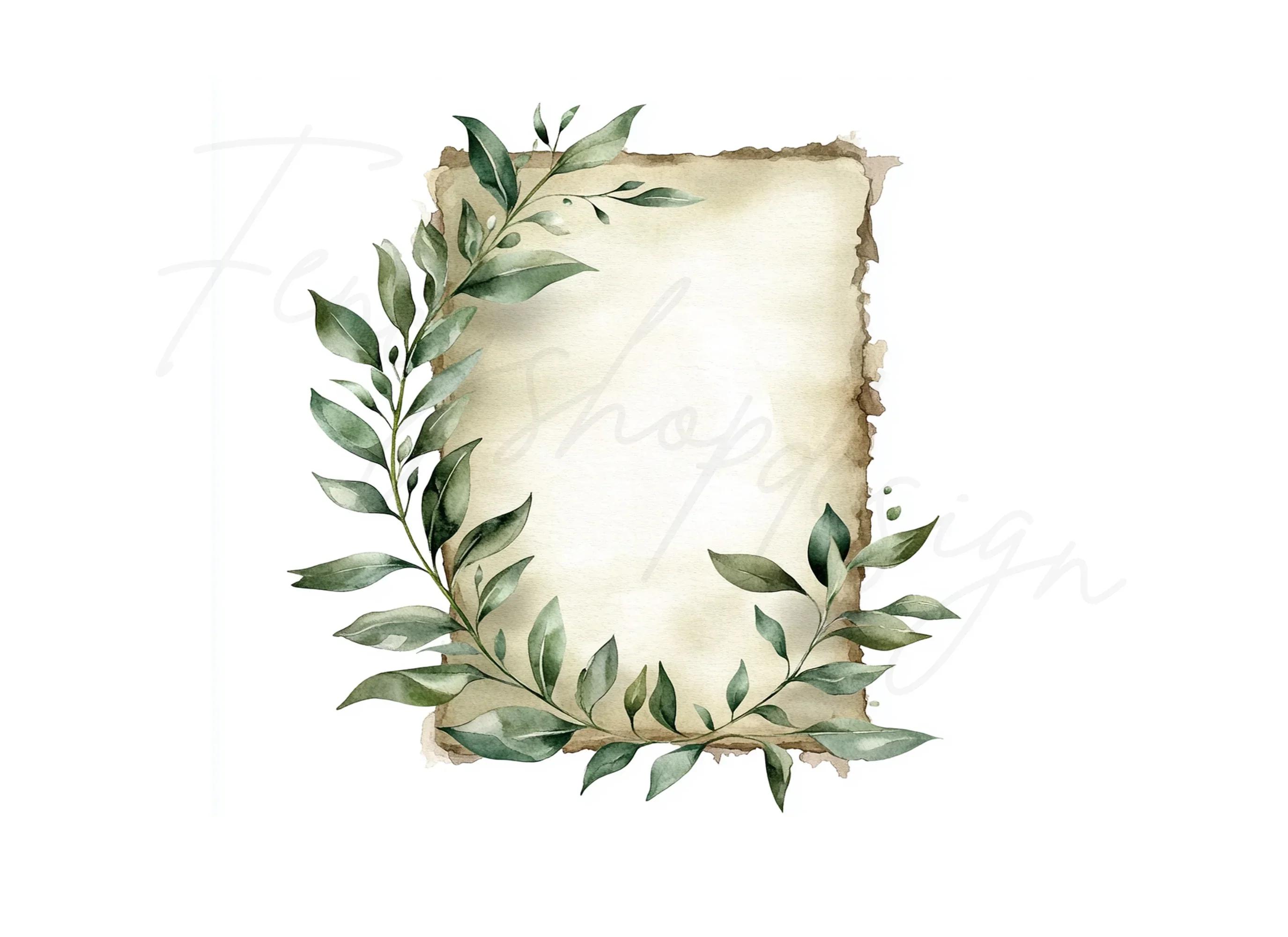 Leaf and Vintage Frames Clipart Bundle - Image 2