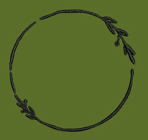 Leaf Wreath Embroidery Design