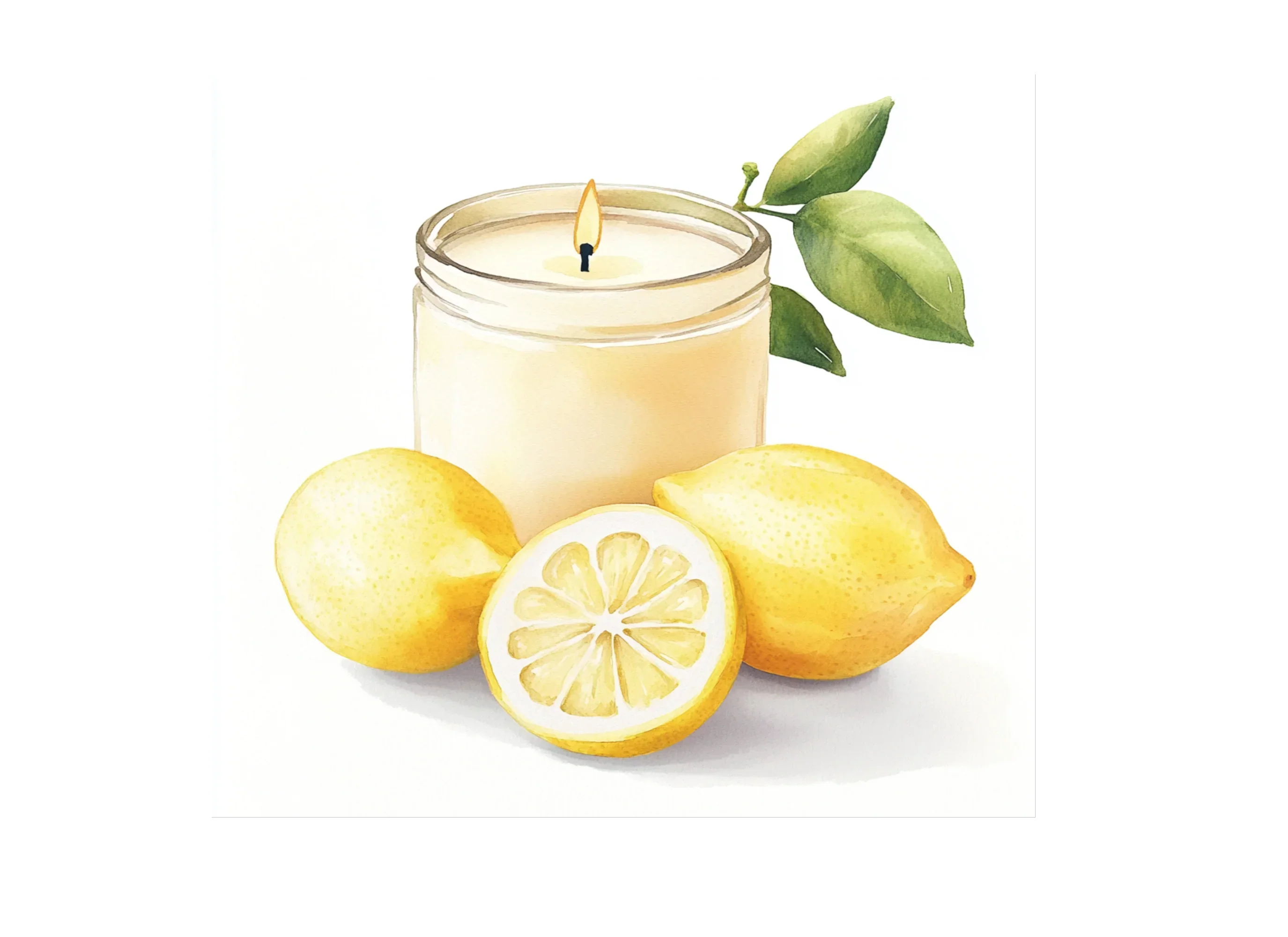 Lemon Scented Candle Clipart Bundle - Image 3