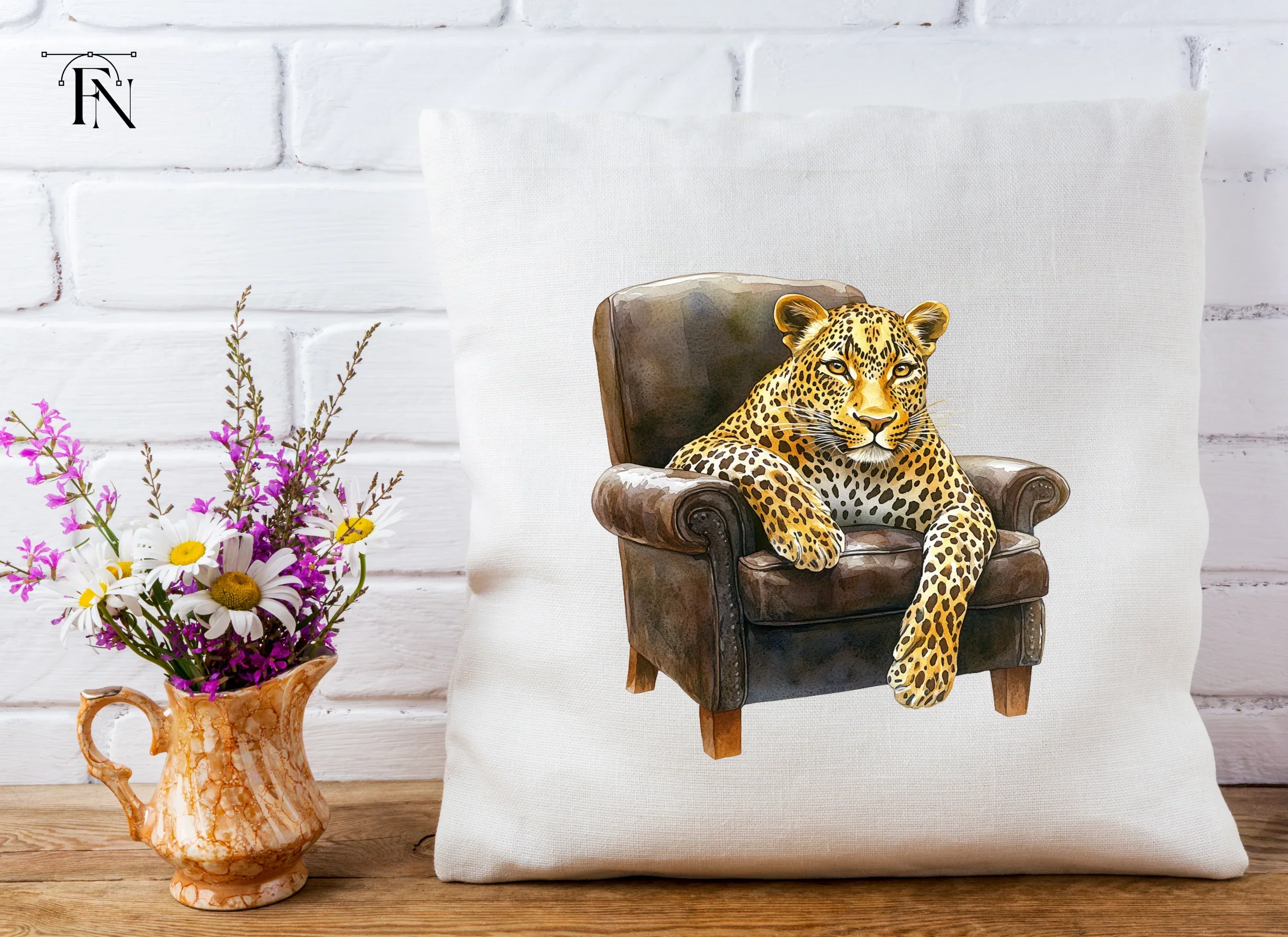 Leopard in Armchair Clipart Bundle - Image 4