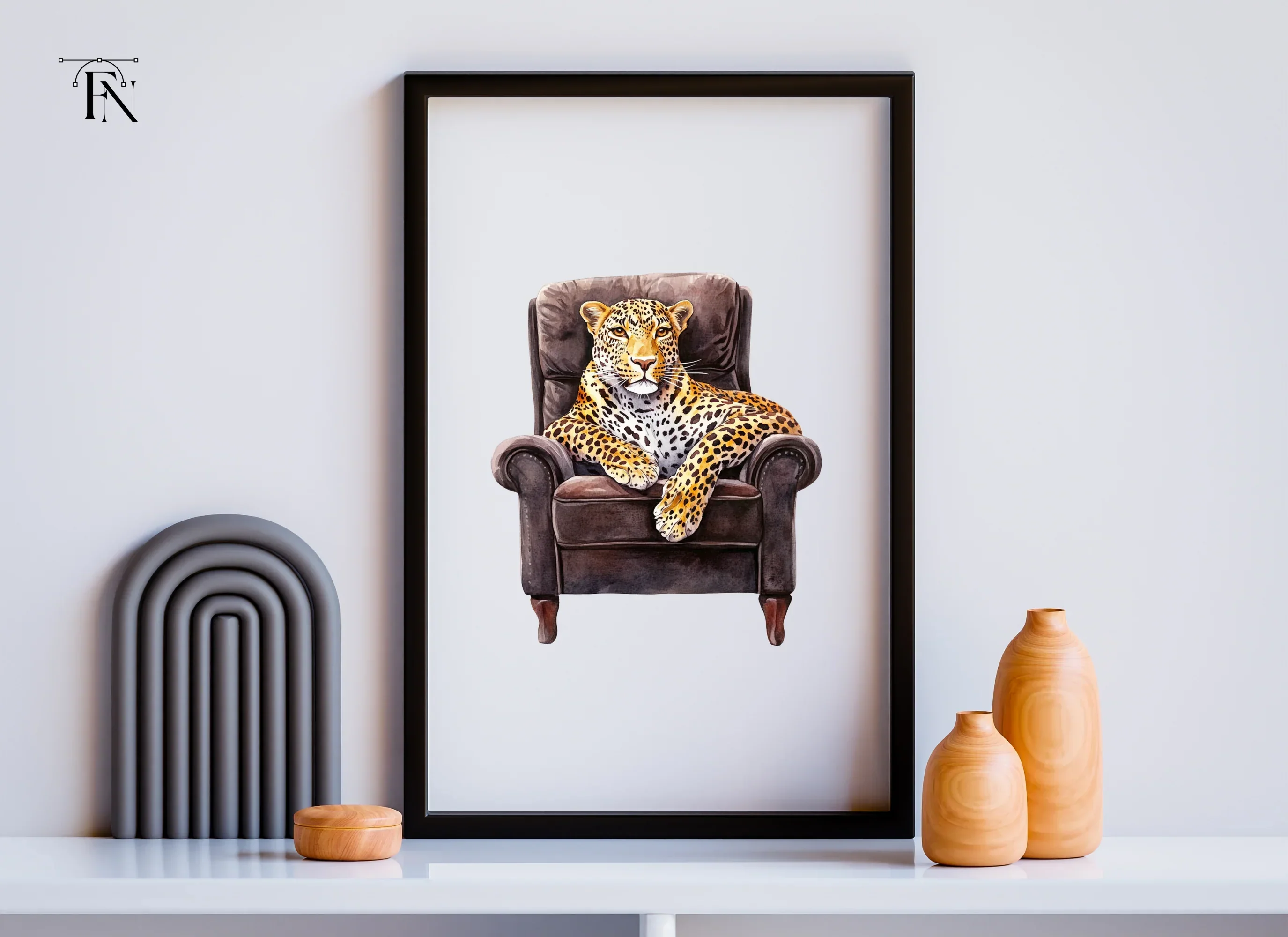 Leopard in Armchair Clipart Bundle - Image 5