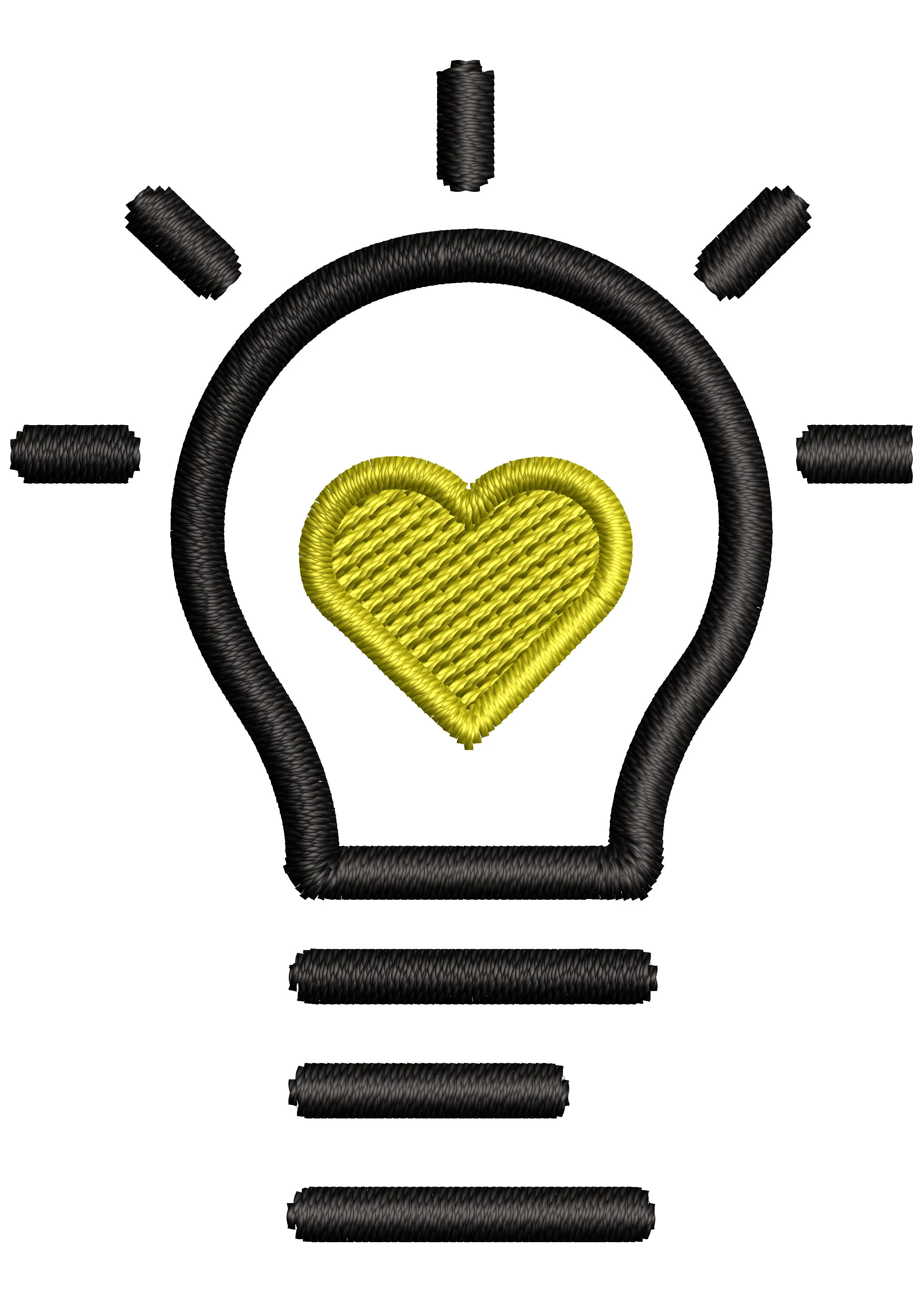 Light Heart Embroidery Design