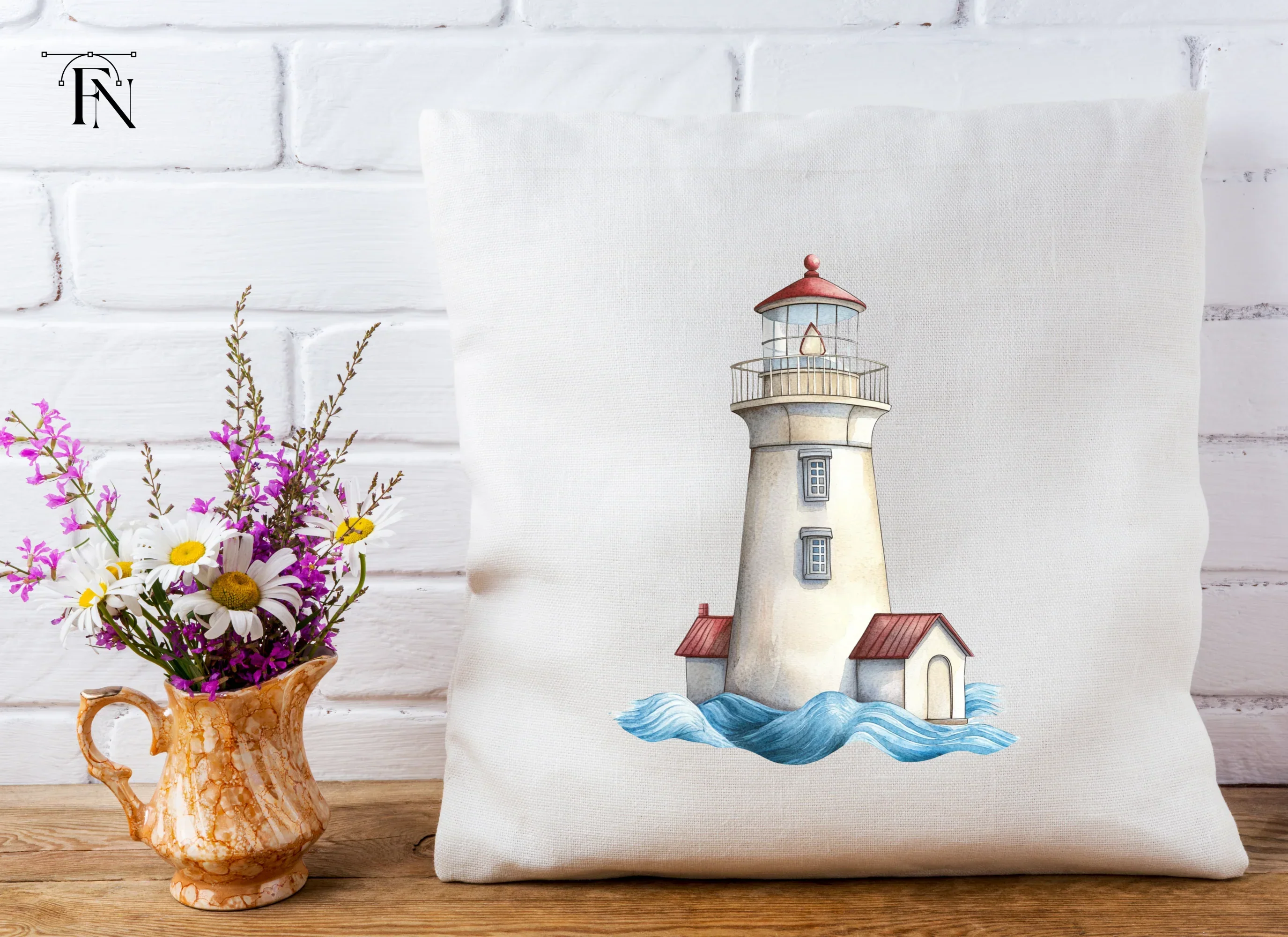 Lighthouse and Waves Clipart Bundle - Image 5