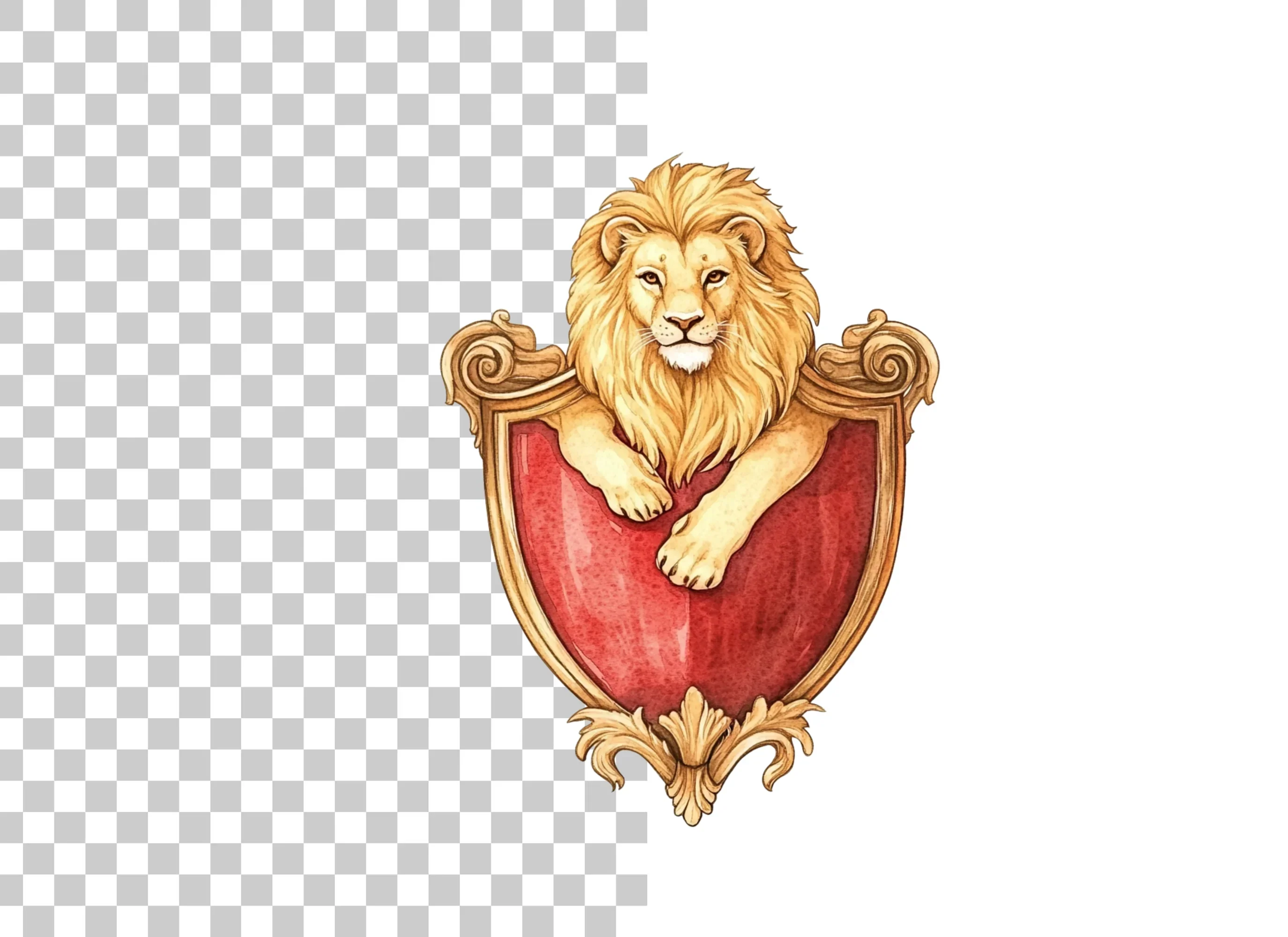 Lion Crest Shield Clipart Bundle - Image 2