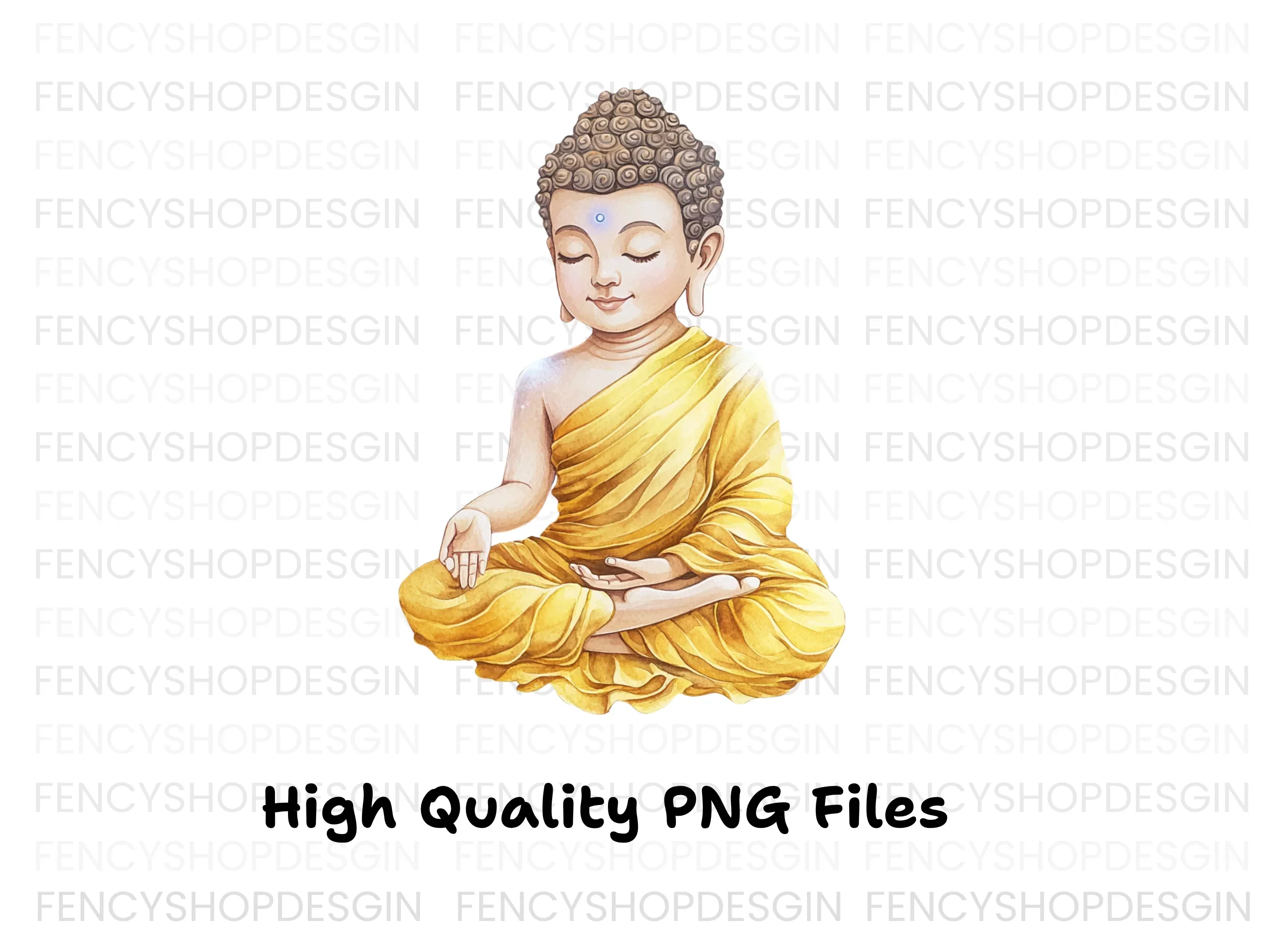 Little Buddha Meditating Clipart Bundle - Image 2