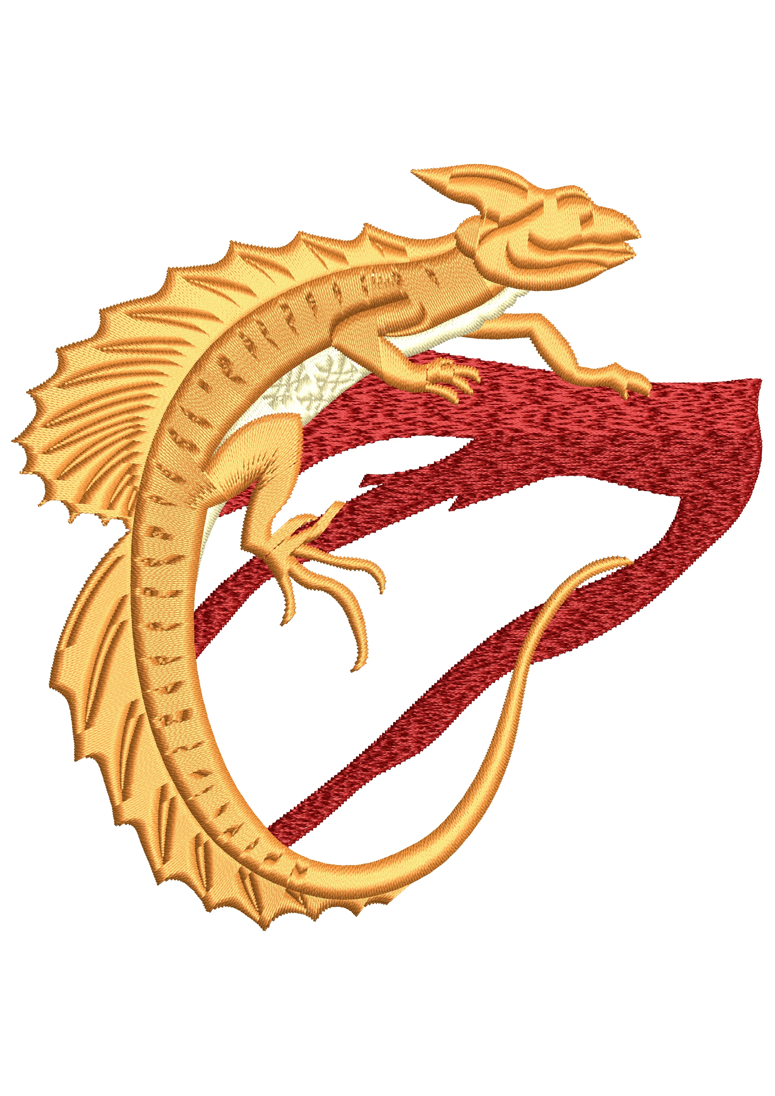 Lizard Embroidery Design
