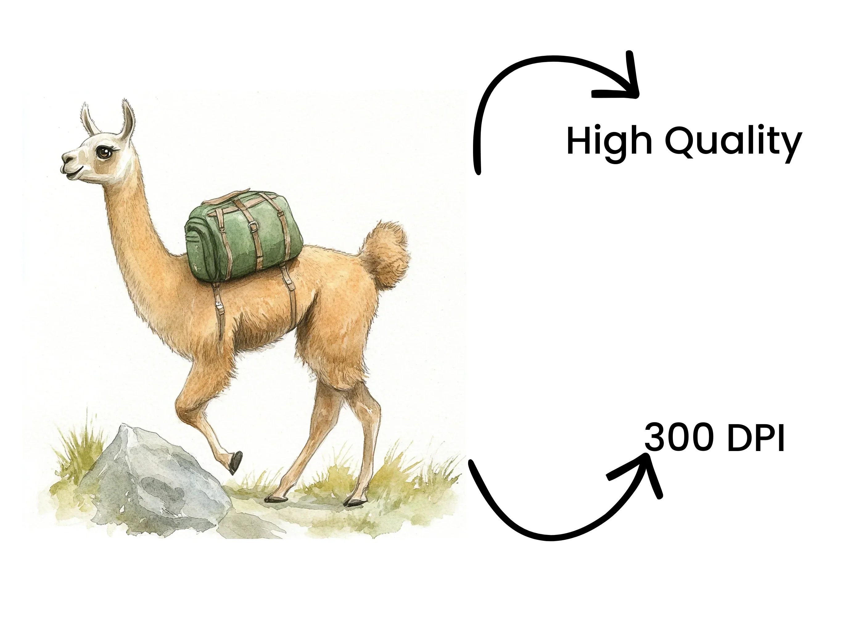 Llama Hiking Adventure Clipart Bundle - Image 4