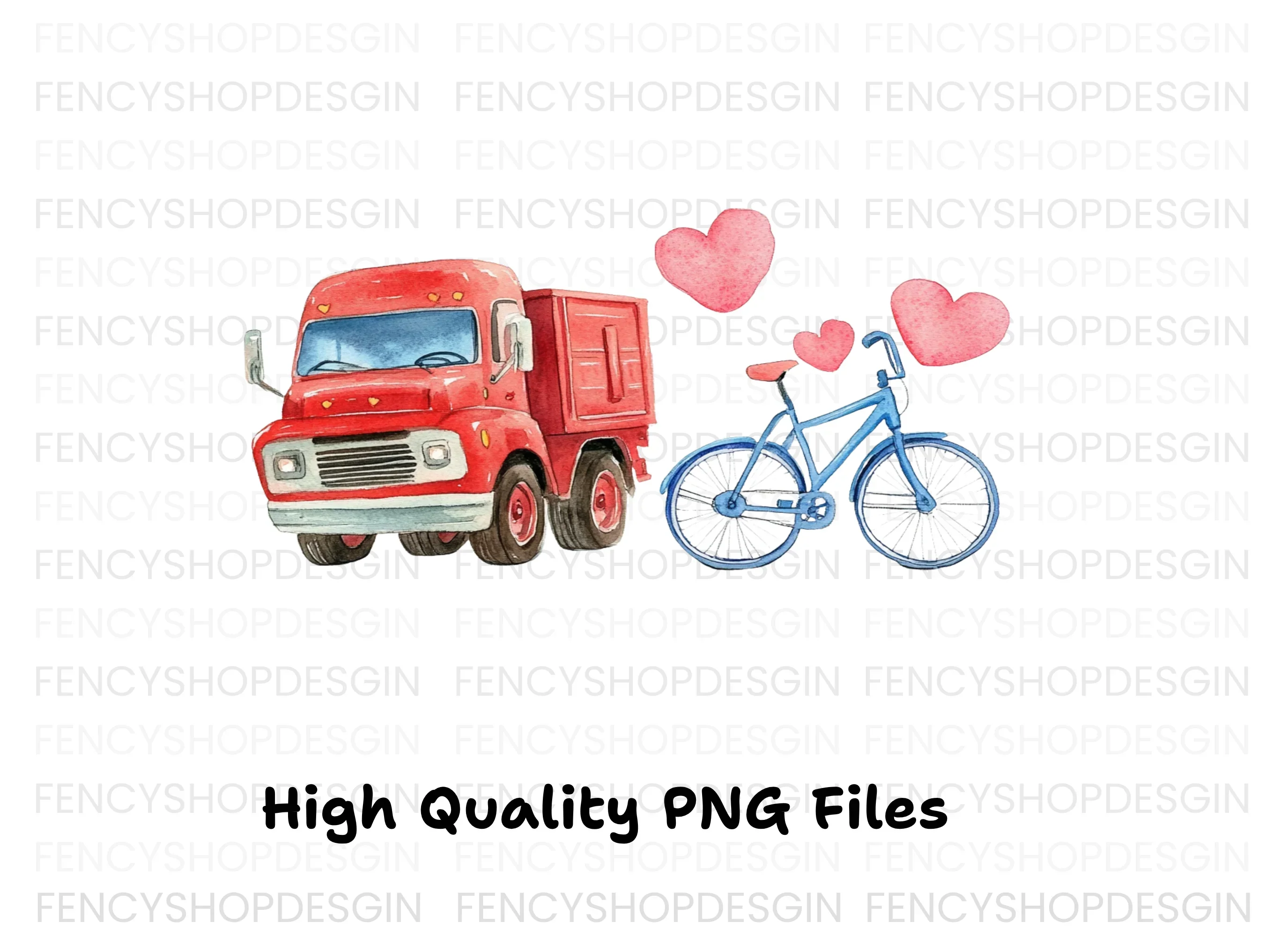 Love Delivery Vehicles Clipart Bundle - Image 2